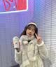 拉夏贝尔围巾女2026秋冬季新款百搭格子流苏保暖披肩两用送女友生日礼物 米白【秋冬好物】 保暖|亲肤|无扎感 实拍图