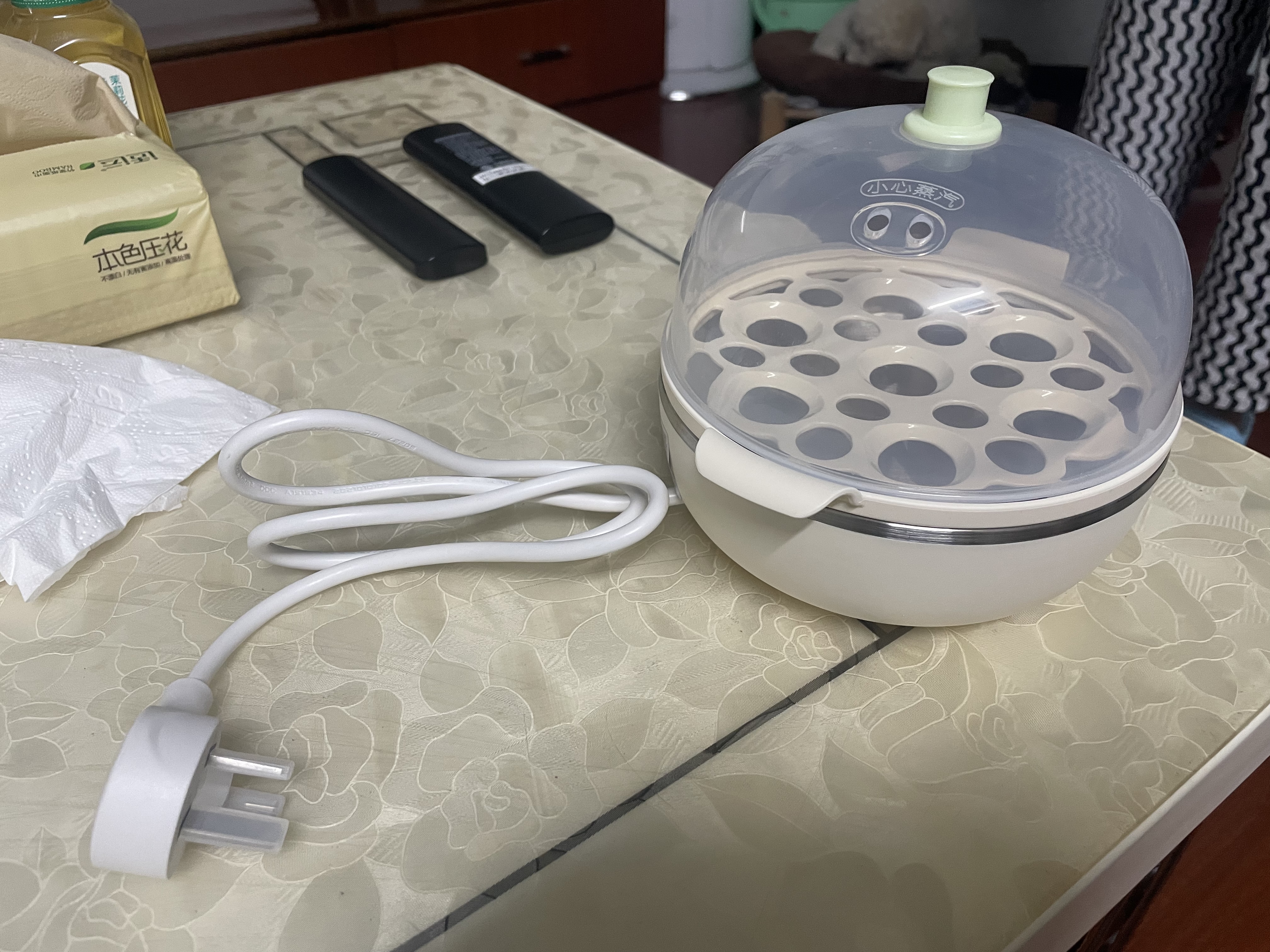 小熊（Bear）煮蛋器蒸蛋器家用多功能迷你早餐神器鸡蛋羹蒸鸡蛋器蒸蛋机炖蛋器蒸蛋锅 单层 【无碗】ZDQ-B07T2 实拍图