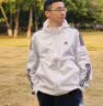 adidas通勤百搭经典休闲运动连帽夹克早秋外套男女阿迪达斯三叶草 亮白   XS 实拍图