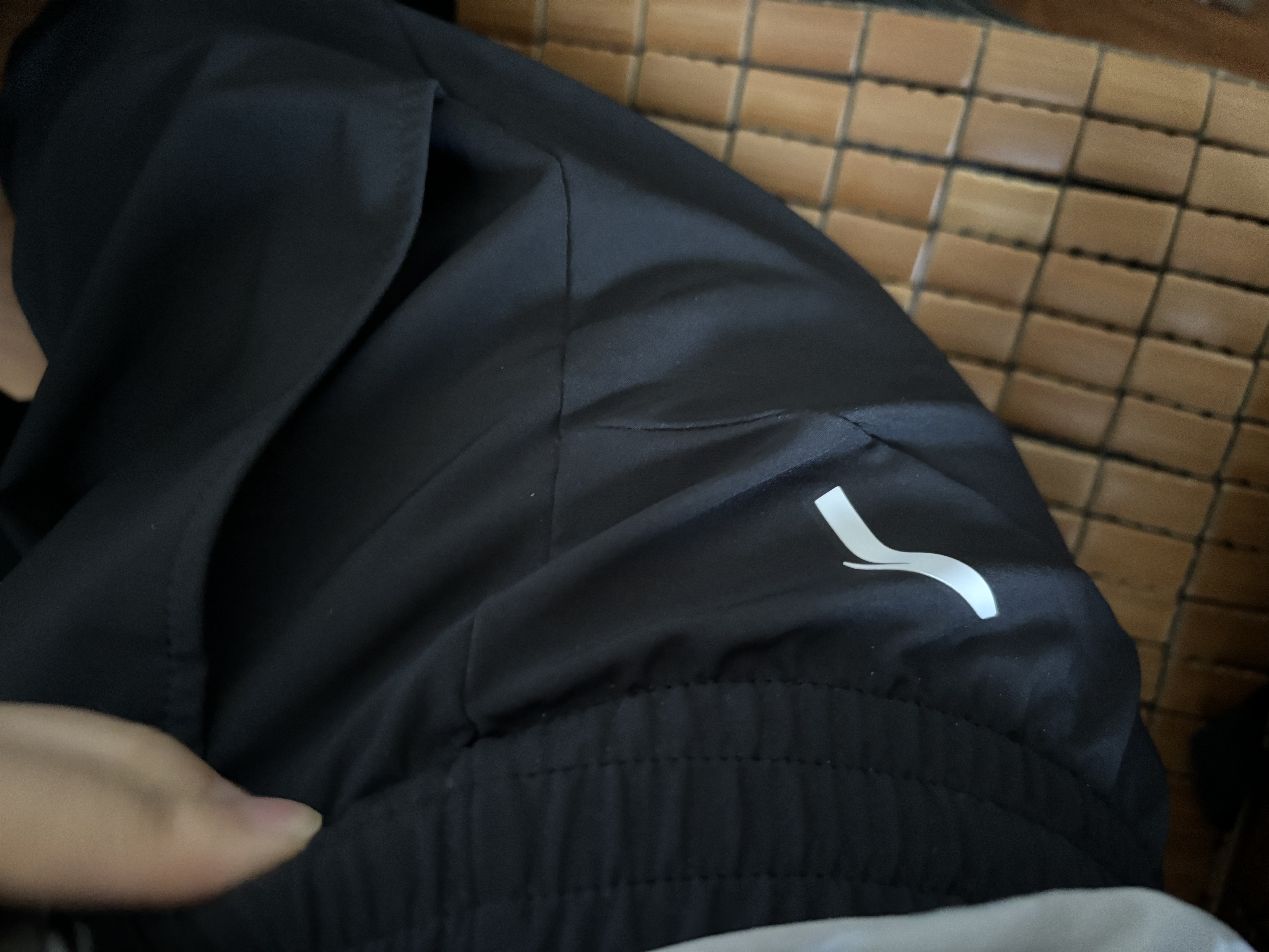 安踏直筒运动长裤男无氟防泼水梭织休闲裤亲肤弹力平口运动裤 实拍图