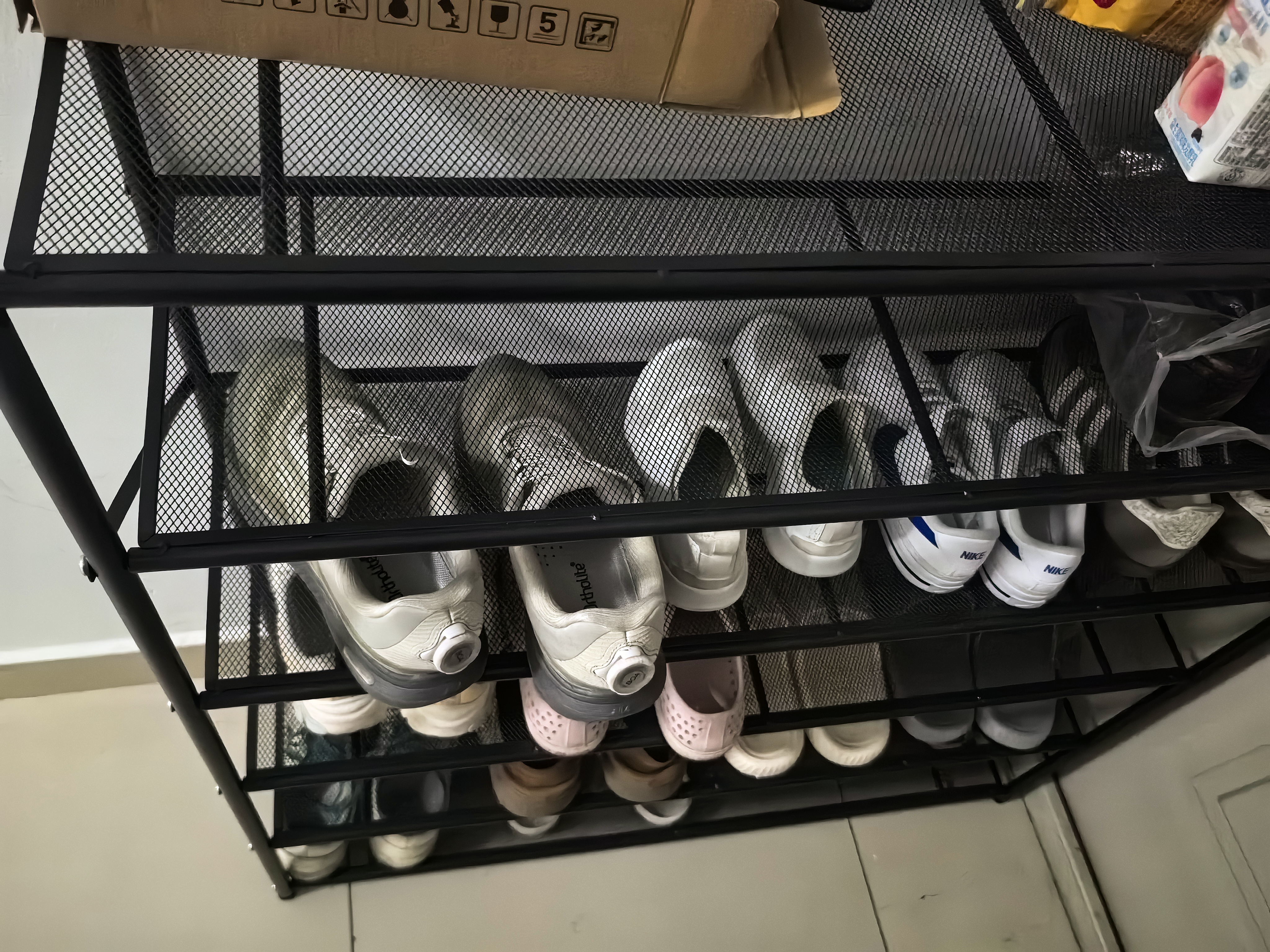溢彩年华免安装折叠鞋架家用门口多层简易鞋柜出租房新款爆款铁艺架子1762 实拍图