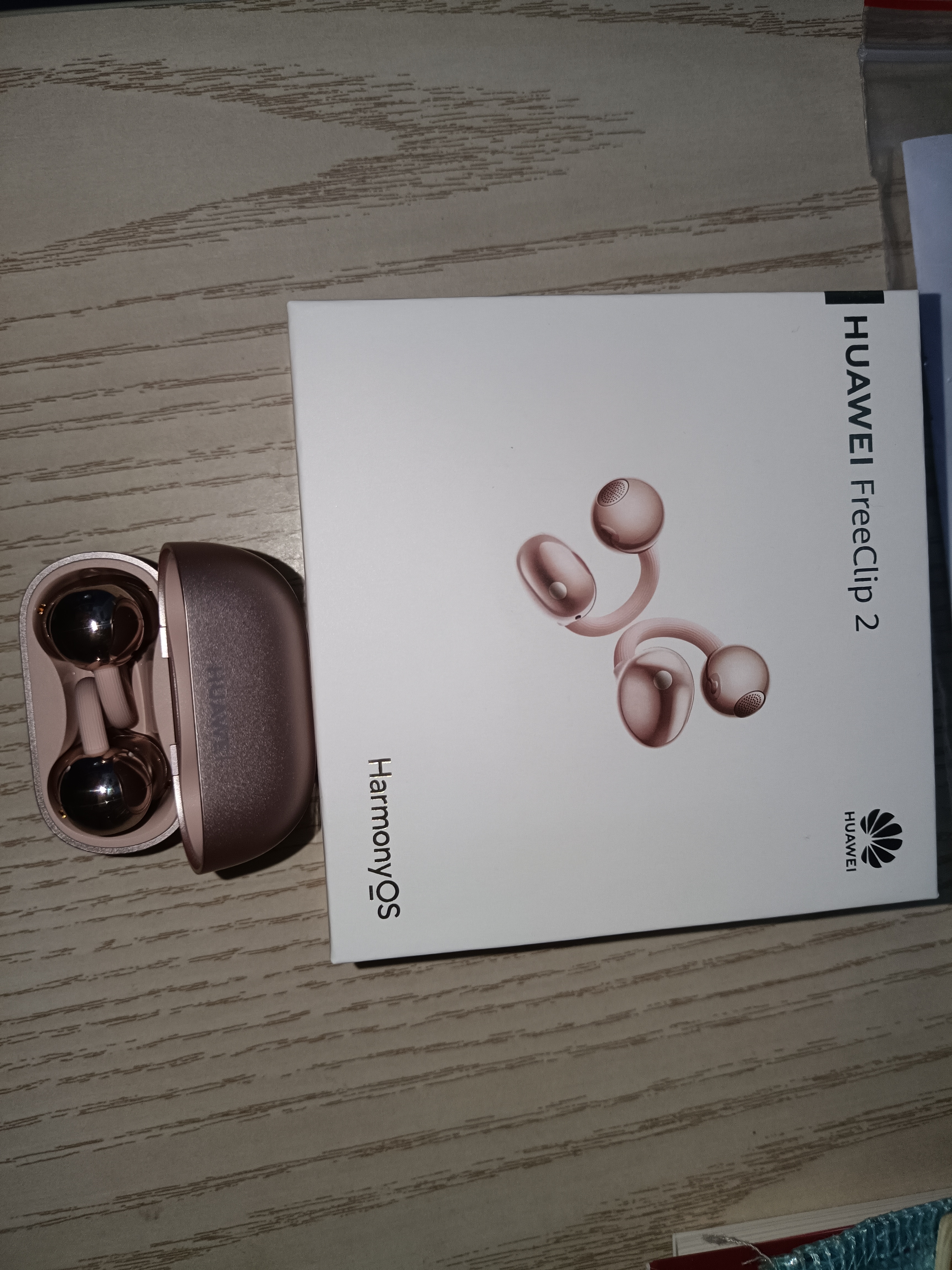 华为（HUAWEI）FreeClip 2 耳夹耳机 开放式无线蓝牙耳机 全新C形桥 舒适稳固 AI 耳边助手 适用于苹果安卓手机 玫瑰金 实拍图