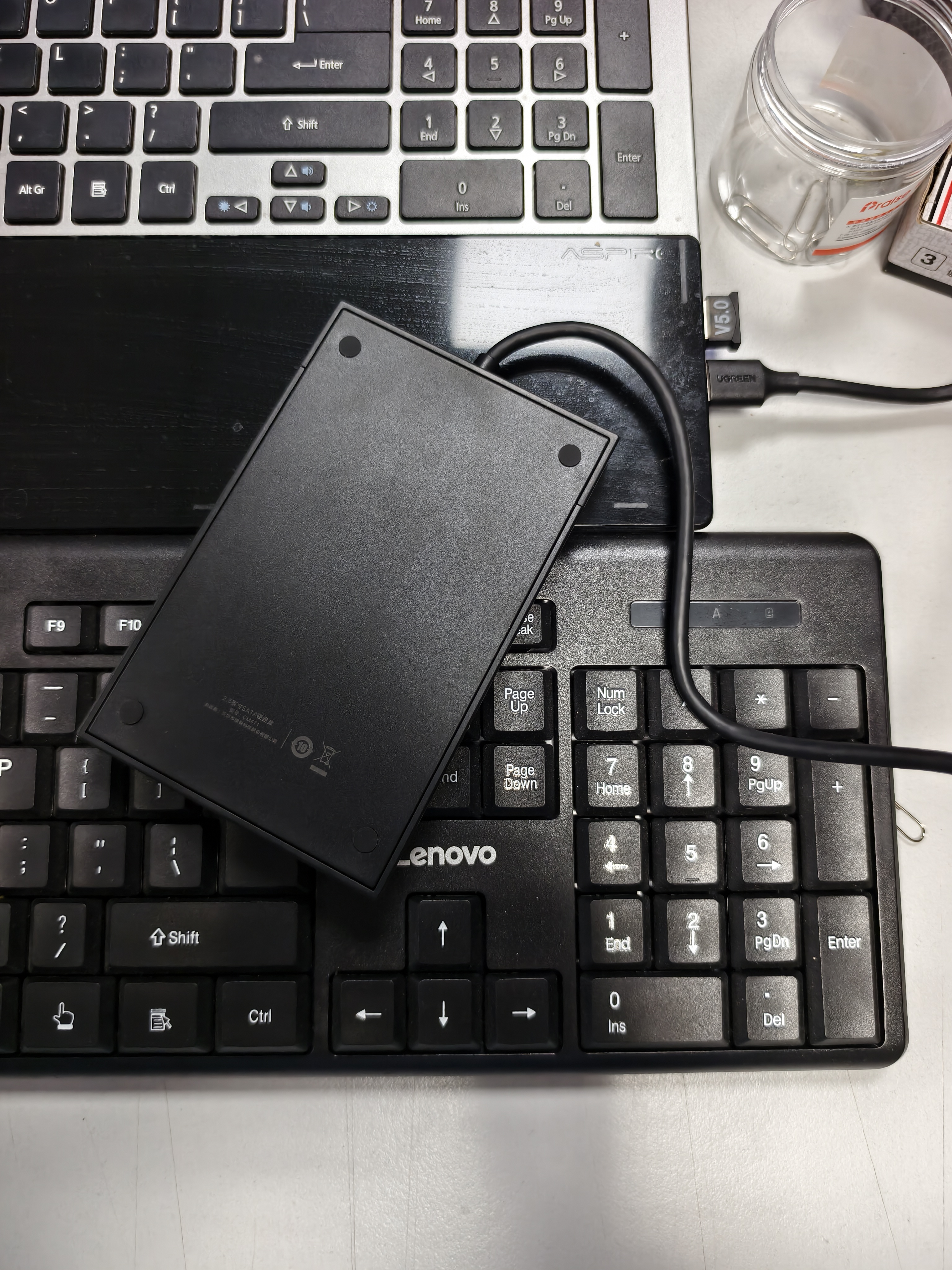 绿联USB3.0移动硬盘盒 2.5英寸硬盘盒 适用笔记本电脑台式机外接SATA串口SSD固态机械硬盘盒子30719 实拍图
