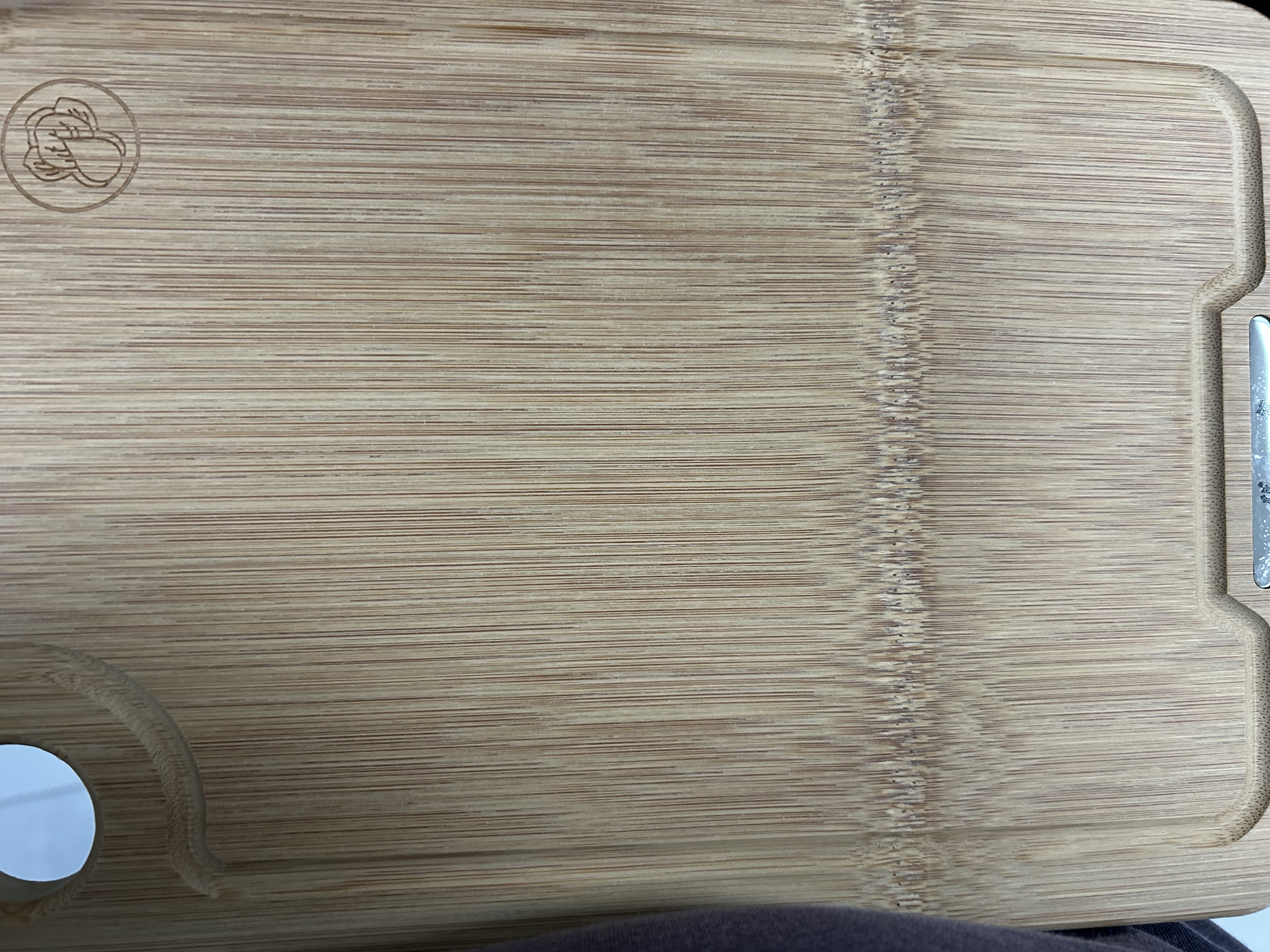 张小泉大师印方圆整竹无漆无蜡双面可用楠竹砧板 切菜板（30*20*1.8cm） 实拍图