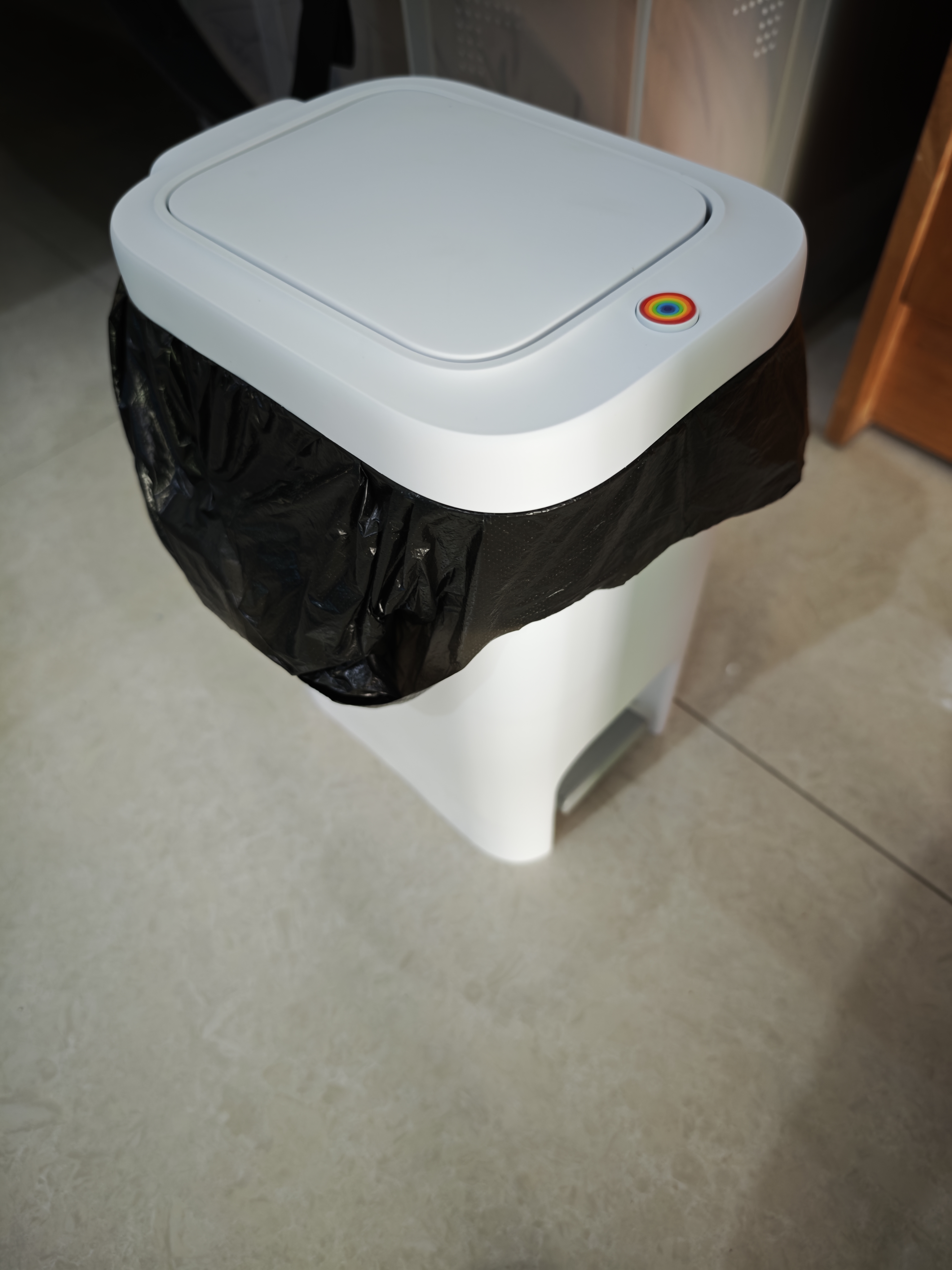 佳帮手卧室脚踏垃圾桶7.3L家用脚踩+手按双开盖厨房卫生间厕所客厅带盖 实拍图