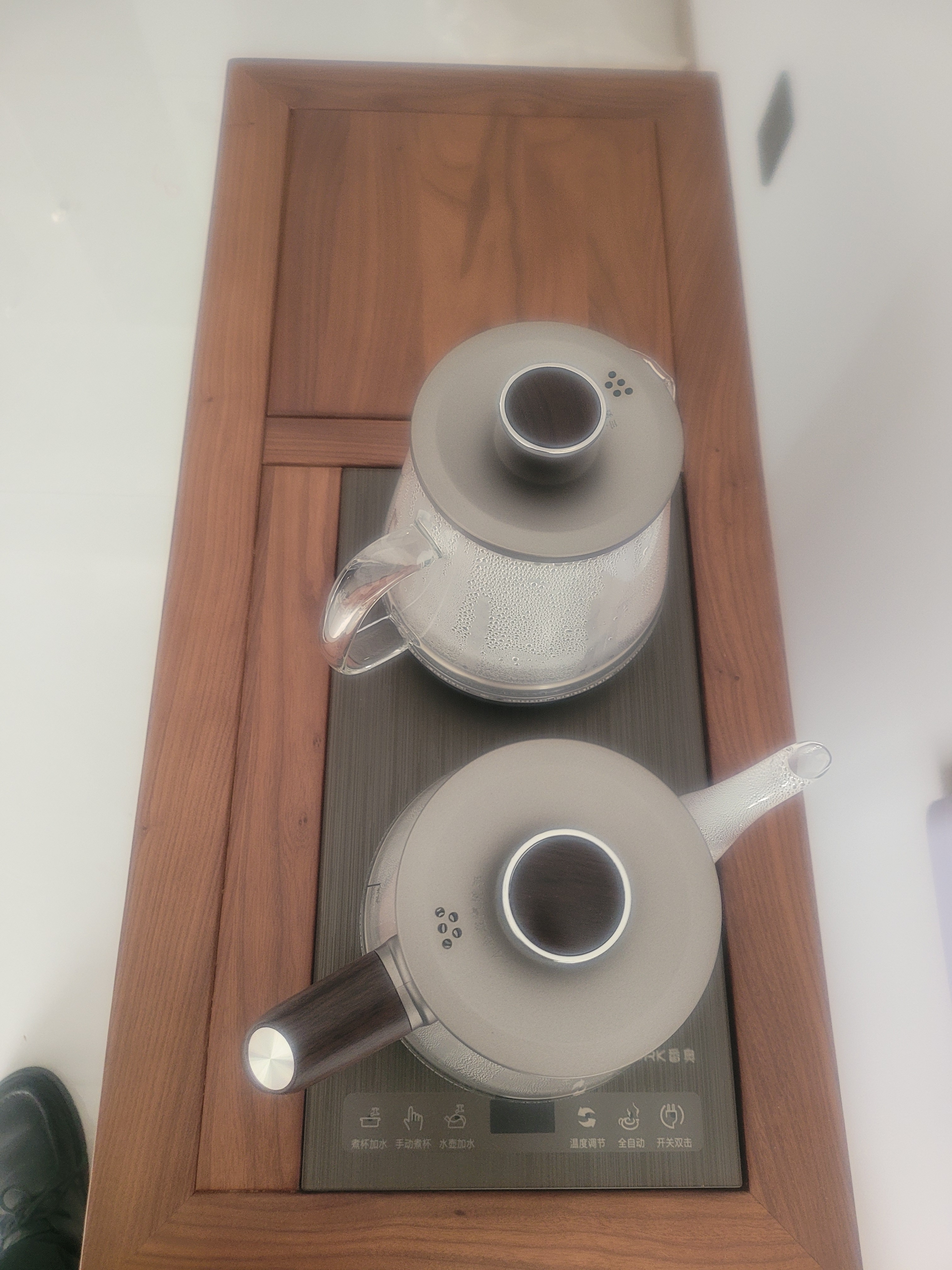 FUNORK全自动上水电热水壶 茶台烧水壶家用办公一体机茶桌茶几嵌入式茶具电茶炉套装 RY-10钛灰色蒸茶款 实拍图
