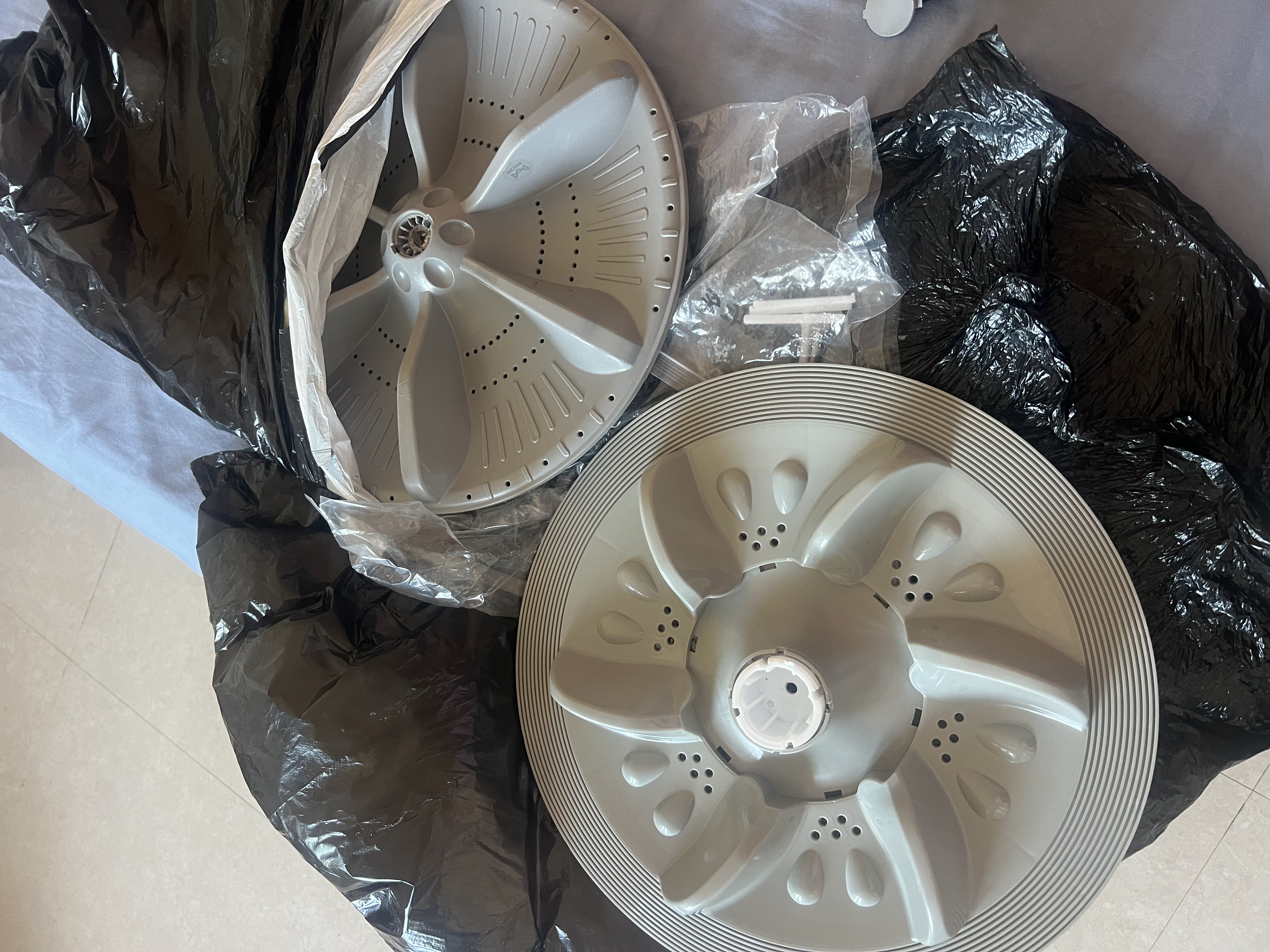 爽威适配美的小天鹅海尔洗衣机通用波轮转盘全自动波轮11齿 可裁剪直径320mm-385mm[送螺丝] XB-T通用 实拍图