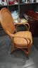 欧呈家具 天然真藤椅子老人高靠背户外休闲阳台书房客厅办公麻将桌椅腾椅 升级款加粗金黄色1把 实拍图