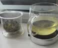 富光花茶杯 男女士茶水分离杯子 双层办公泡茶玻璃杯带把高硼硅水杯 实拍图