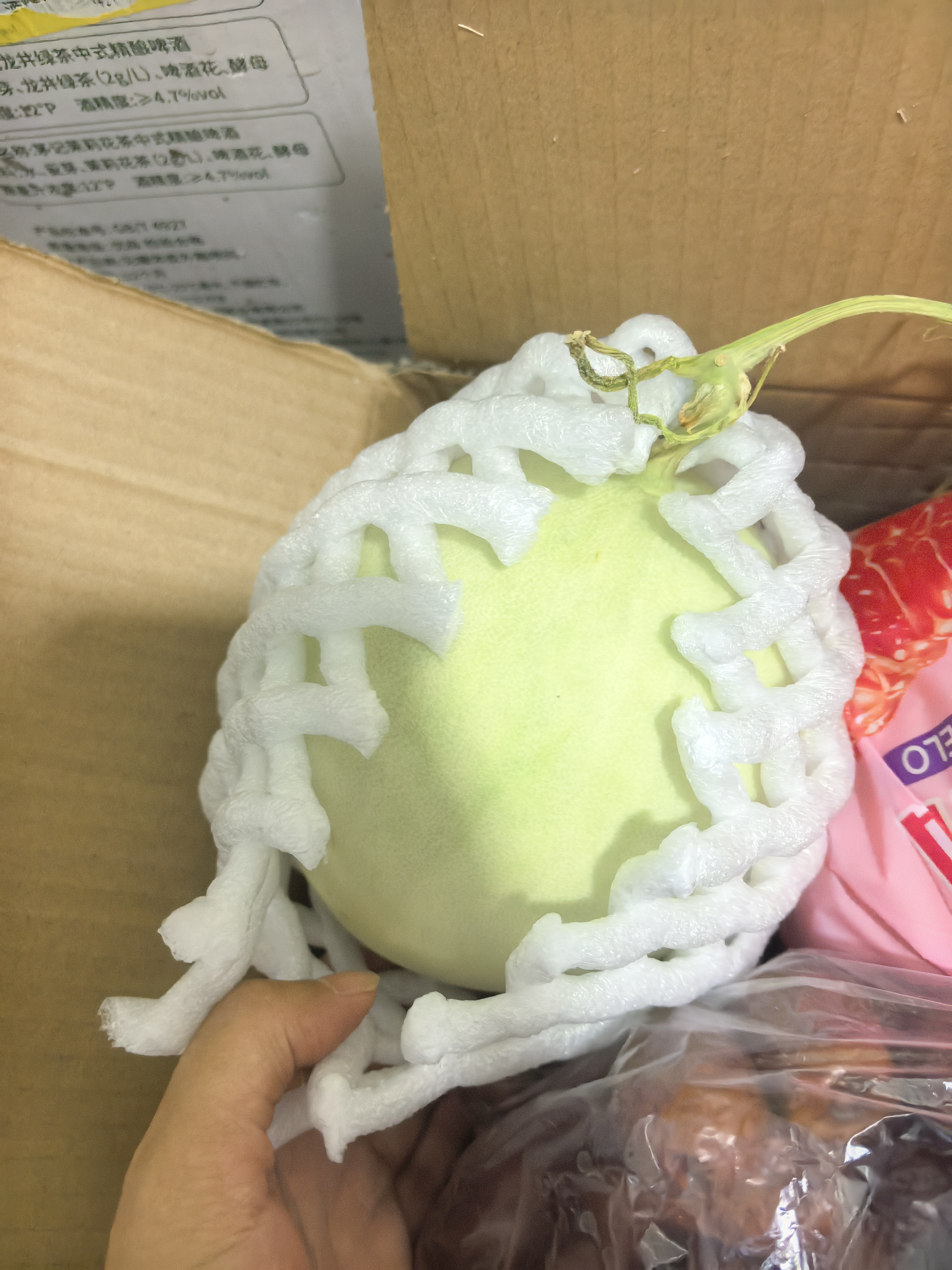 京鲜生 山东玉菇甜瓜 净重8-9斤 2-4粒装 单果1.8斤+中秋水果源头直发 实拍图