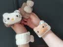 范爷家蝴蝶结猫洗脸手腕带2对女秋冬防湿袖神器手环儿童吸水护腕学生宿舍洗漱防水 实拍图