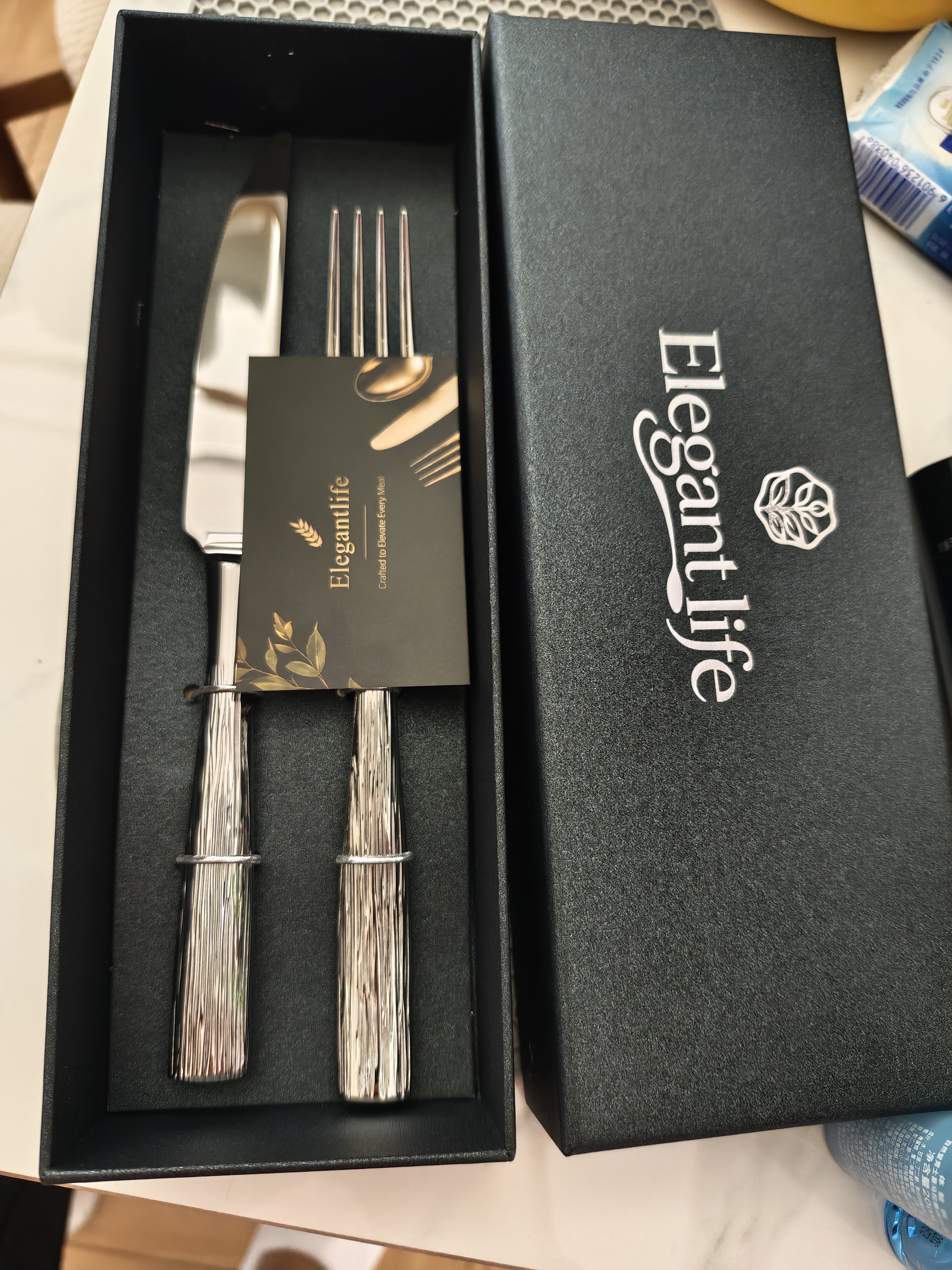 ELEGANT LIFE西餐刀叉勺子餐具 不锈钢牛排刀叉套装送礼 昆庭平替 森语两件套 实拍图