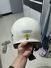 野马（YEMA）头盔3c认证新国标A类633S 秋冬季男女通用电动摩托车安全帽防冻保暖防雾3/4盔 卡其白攀登花 实拍图