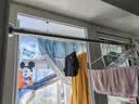 未来式 免打孔不锈钢伸缩杆晾衣杆阳台晾衣架支撑杆门帘杆卫生间挂衣杆 【加强不锈钢】1.7米-2.5米墙距适用 实拍图