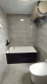 果敢亚克力浴缸小户型家用成人独立式薄边方形单双人深泡浴缸051 黑白色独立缸1.4米 实拍图