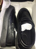 昌祥回力真软皮男鞋2024春季新款亮面英伦风厚底豆豆一脚蹬防滑黑色小皮鞋 黑色 41 实拍图