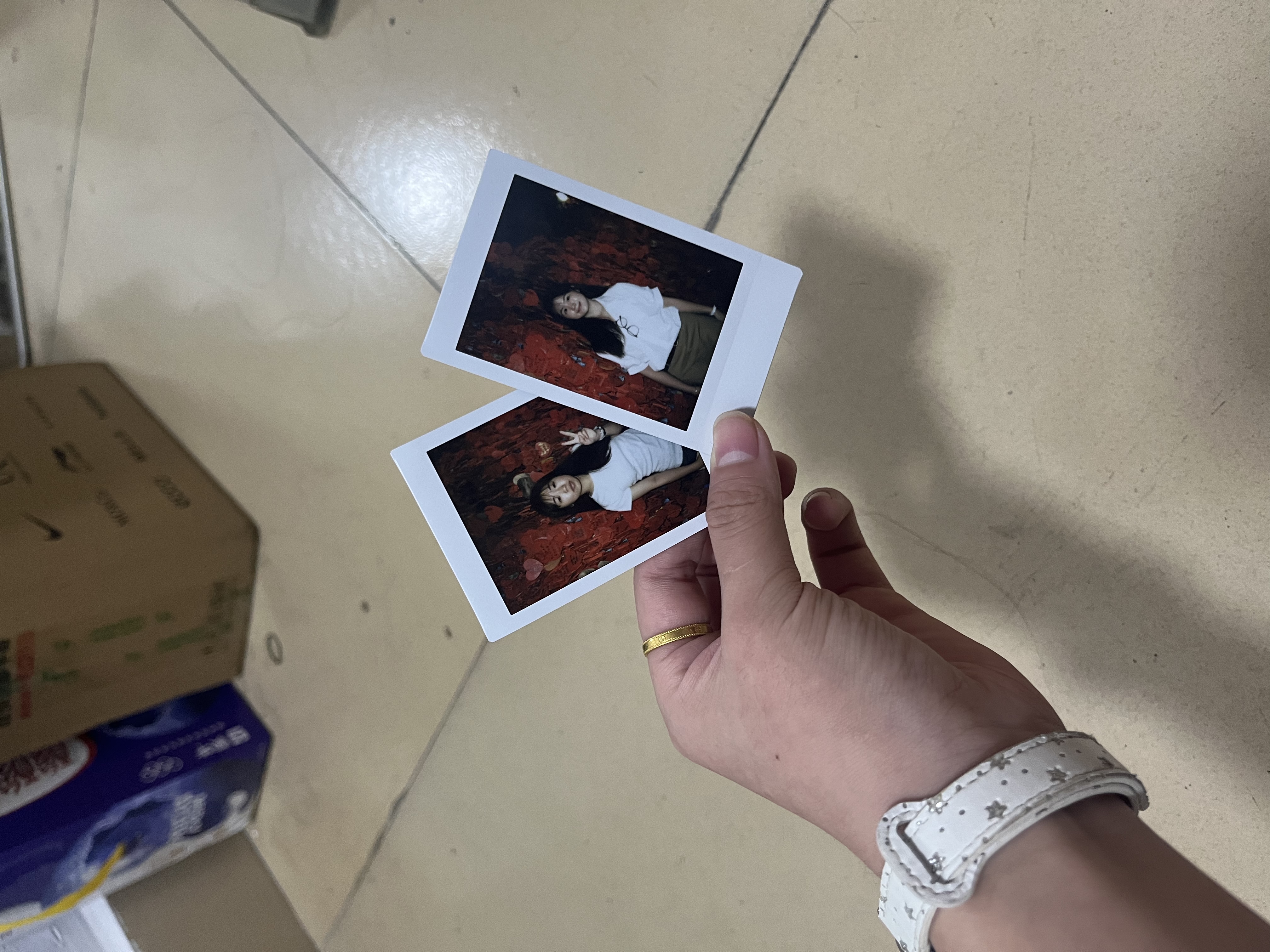 INSTAX富士instax立拍立得 mini相纸 白边双包20张+闪闪星钻边框贴 实拍图