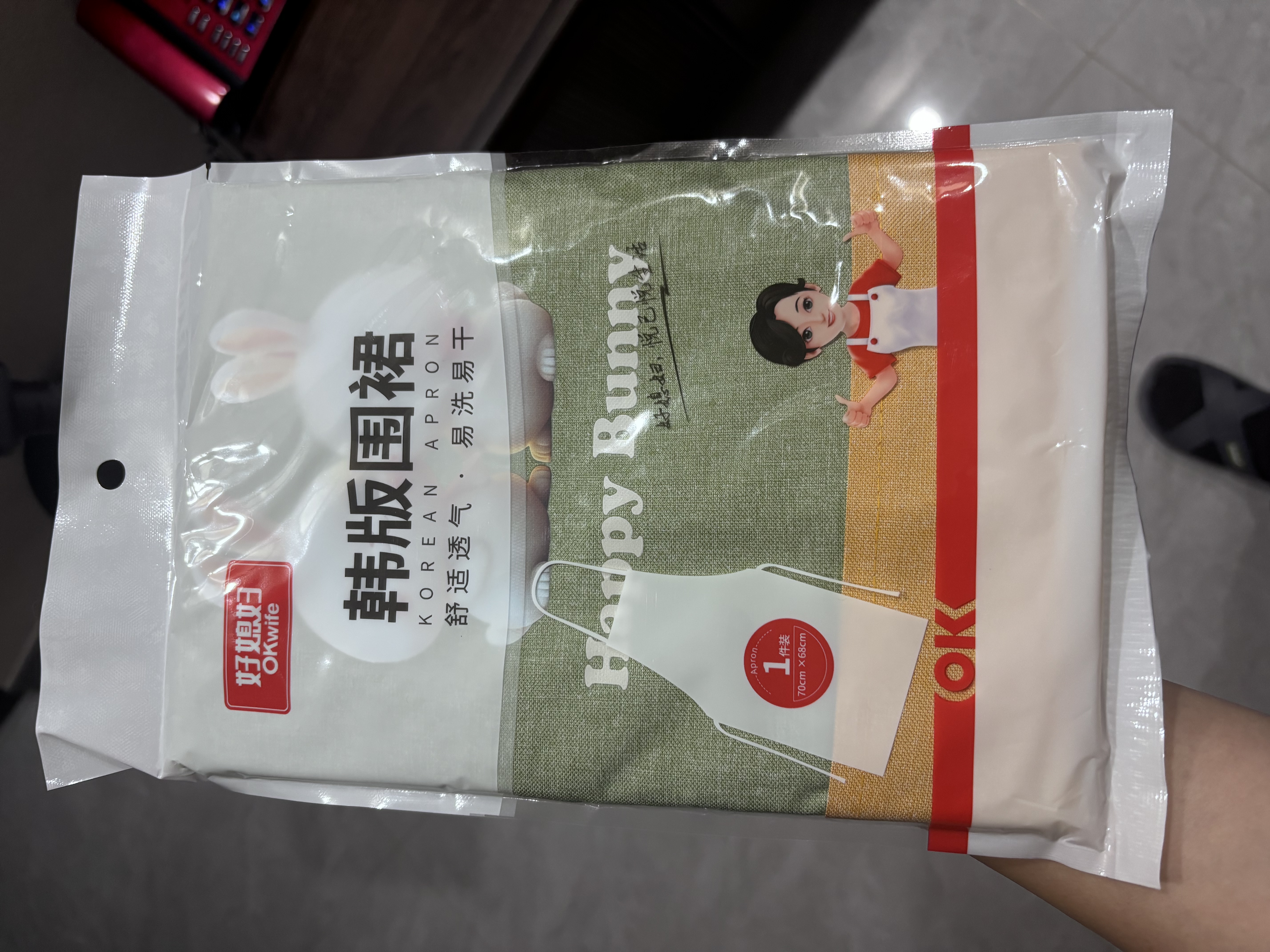好媳妇围裙 可擦手韩版家用加厚防水厨房防油卡通印花日系时尚围腰 实拍图