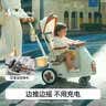 bebehaha摇摇乐婴儿推车摇一摇遛娃神器二合一儿童手推车1-5岁英伦粉 实拍图