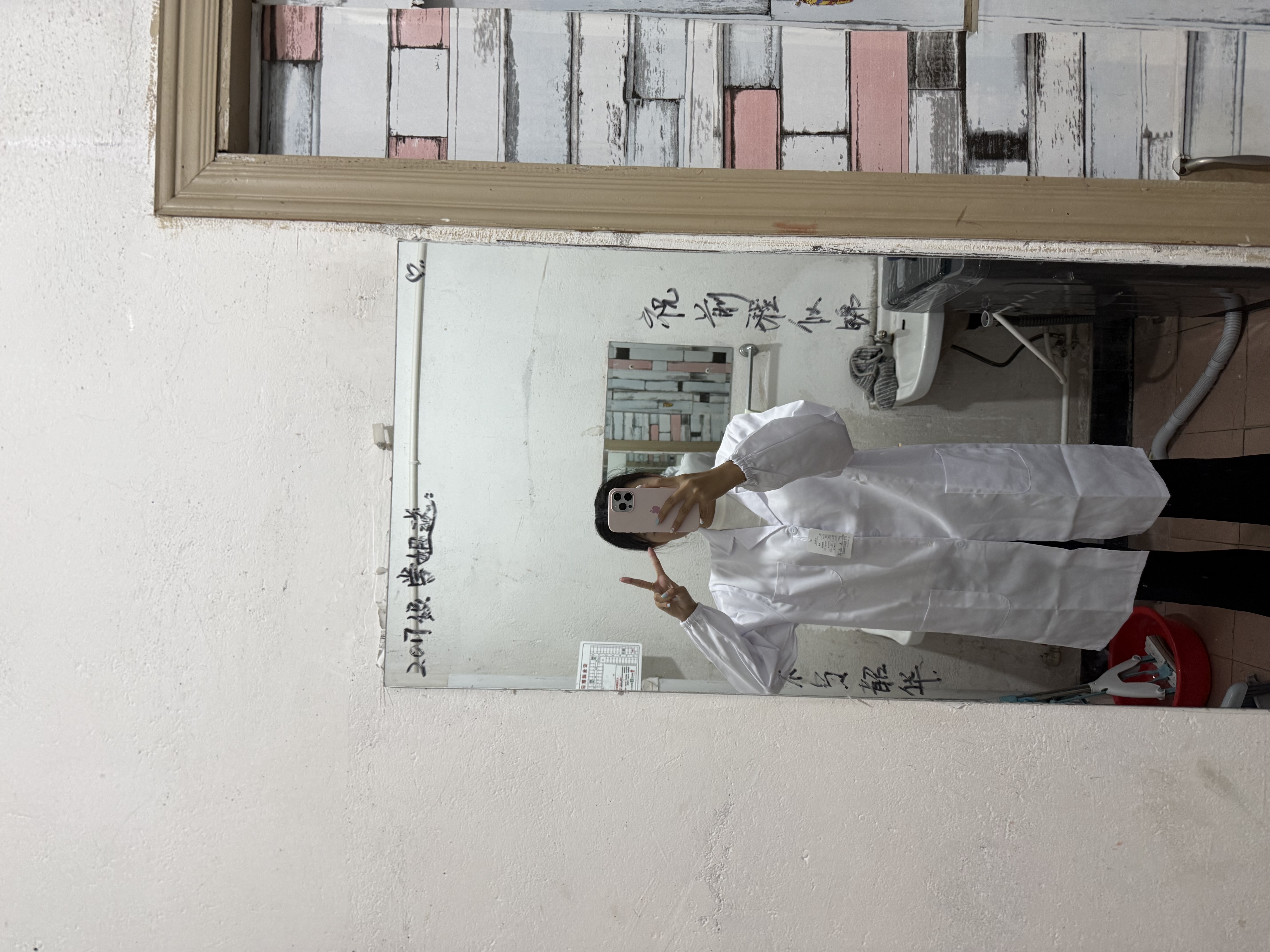 窈嘉长袖白大褂 学生化学实验服男女医师卫生美容服白大褂工作服定制 中厚款-松紧长袖【推荐指数95%】 L (170) 实拍图