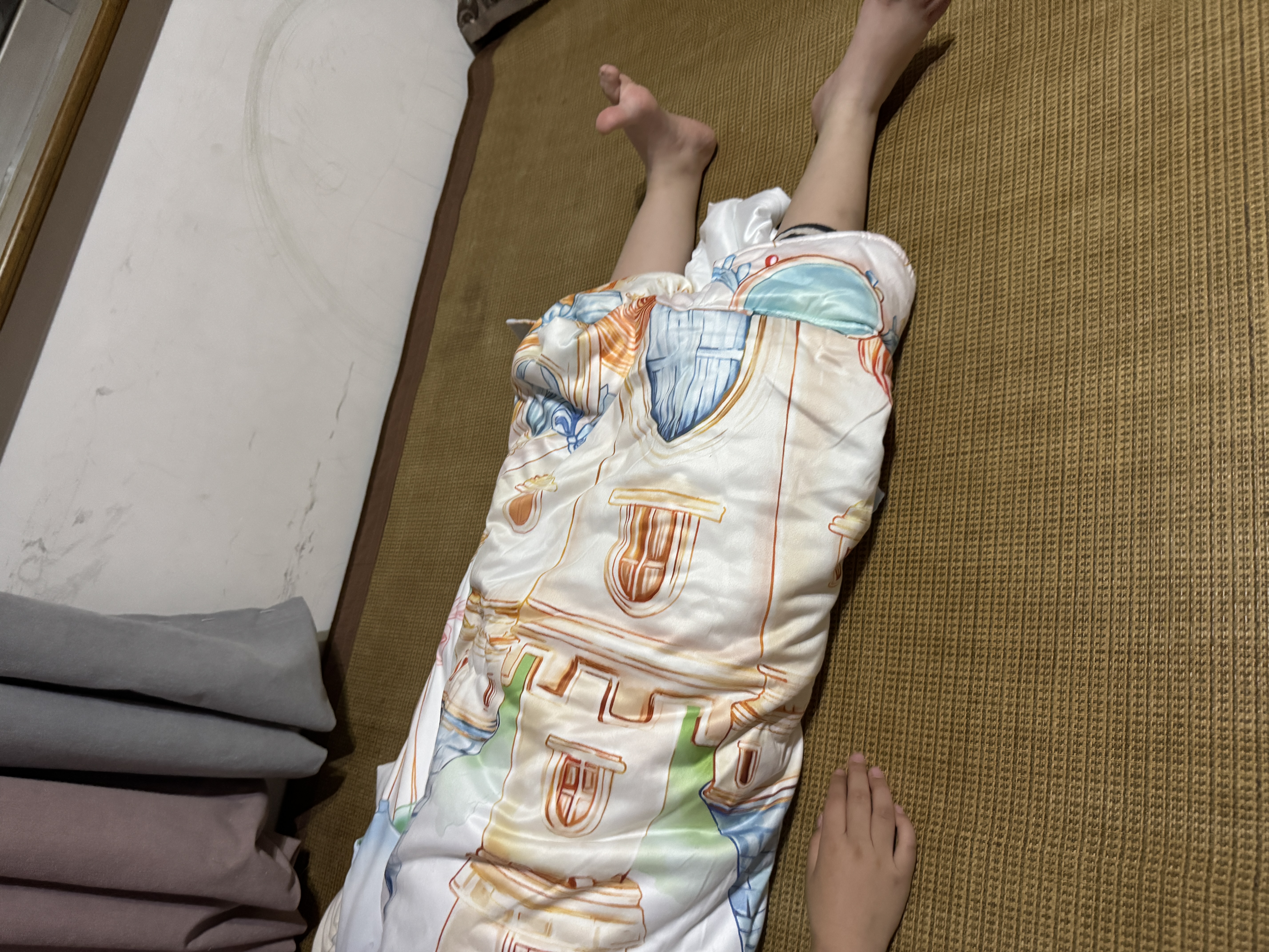 南极人（Nanjiren）儿童防踢被子中大童拥抱被凉感被宝宝一体式护肚睡袋150*150cm 实拍图