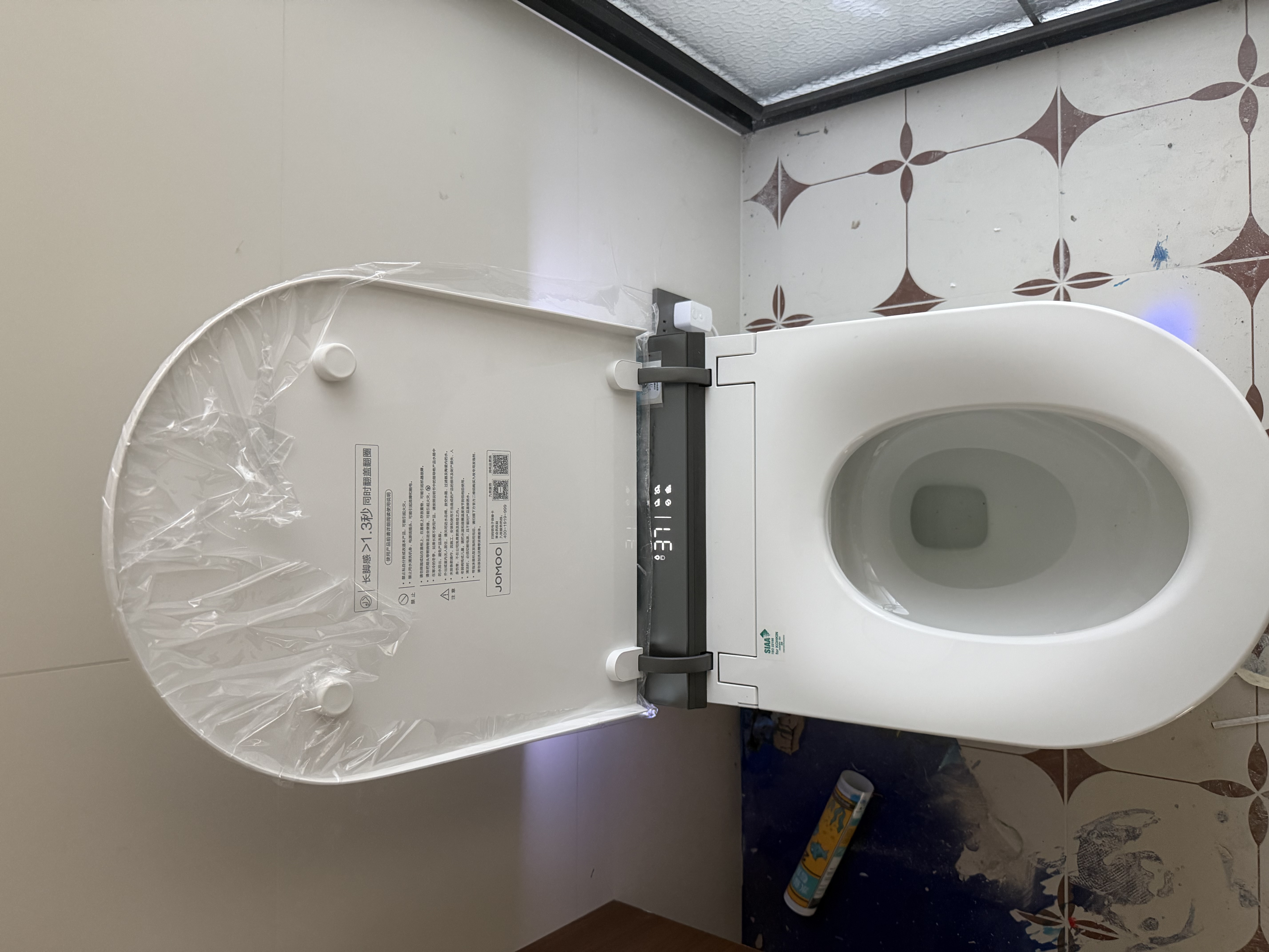 九牧（JOMOO）净界智能马桶S8家用马桶感应翻盖圈除臭除菌坐便器定制水洗烘干 【净界Ultra-ZS860】香氛焕香+移动烘干 坑距是290-390选305 实拍图