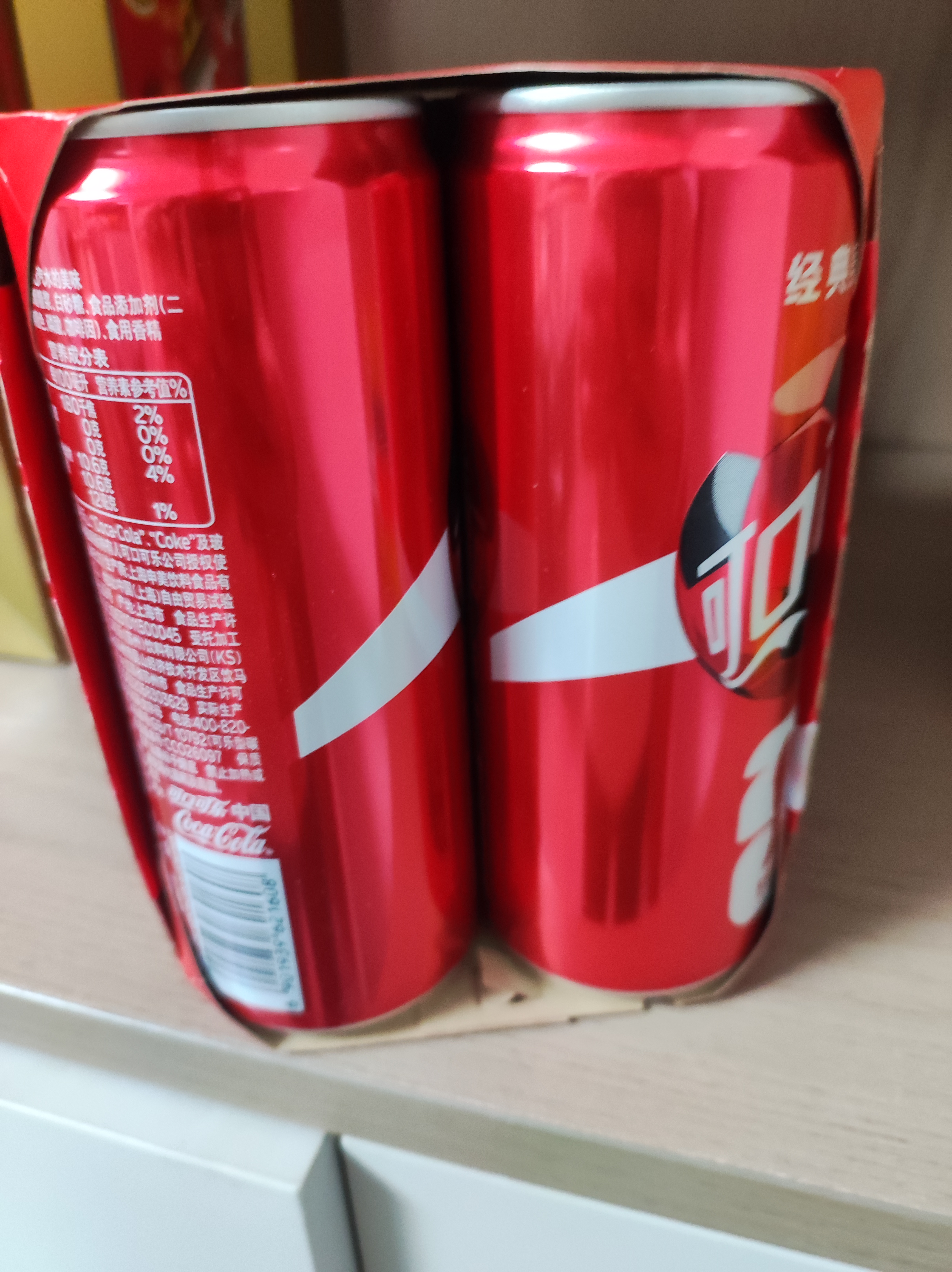 可口可乐（Coca-Cola）经典口味 汽水 碳酸饮料330ml*6罐 实拍图