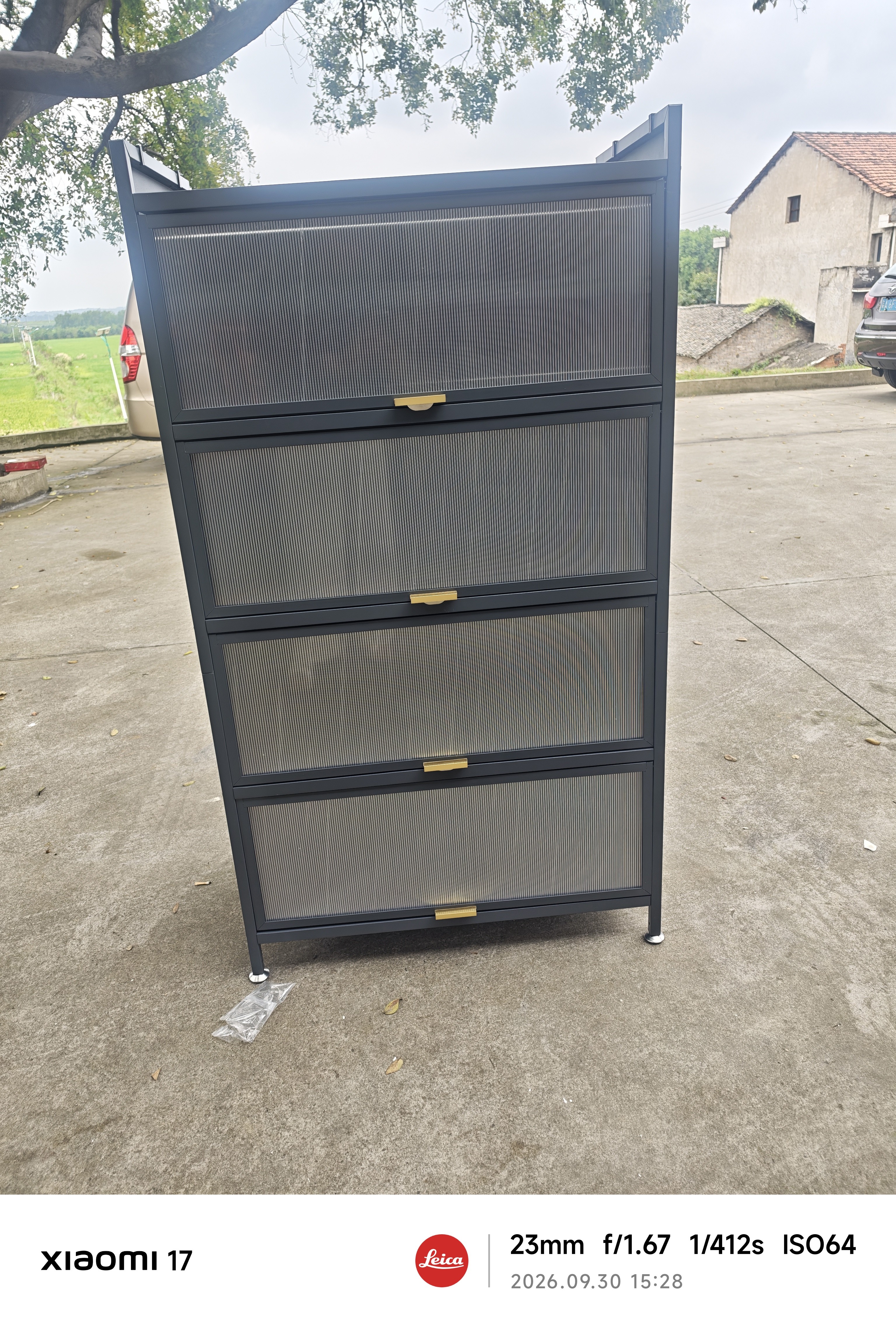 帅仕（shuaishi）厨房用具置物架落地多层餐边柜收纳碗柜家用橱柜微波炉烤箱储物柜 【升级特厚】灰5层80长44深丨高硬度实心门丨特强承重 实拍图