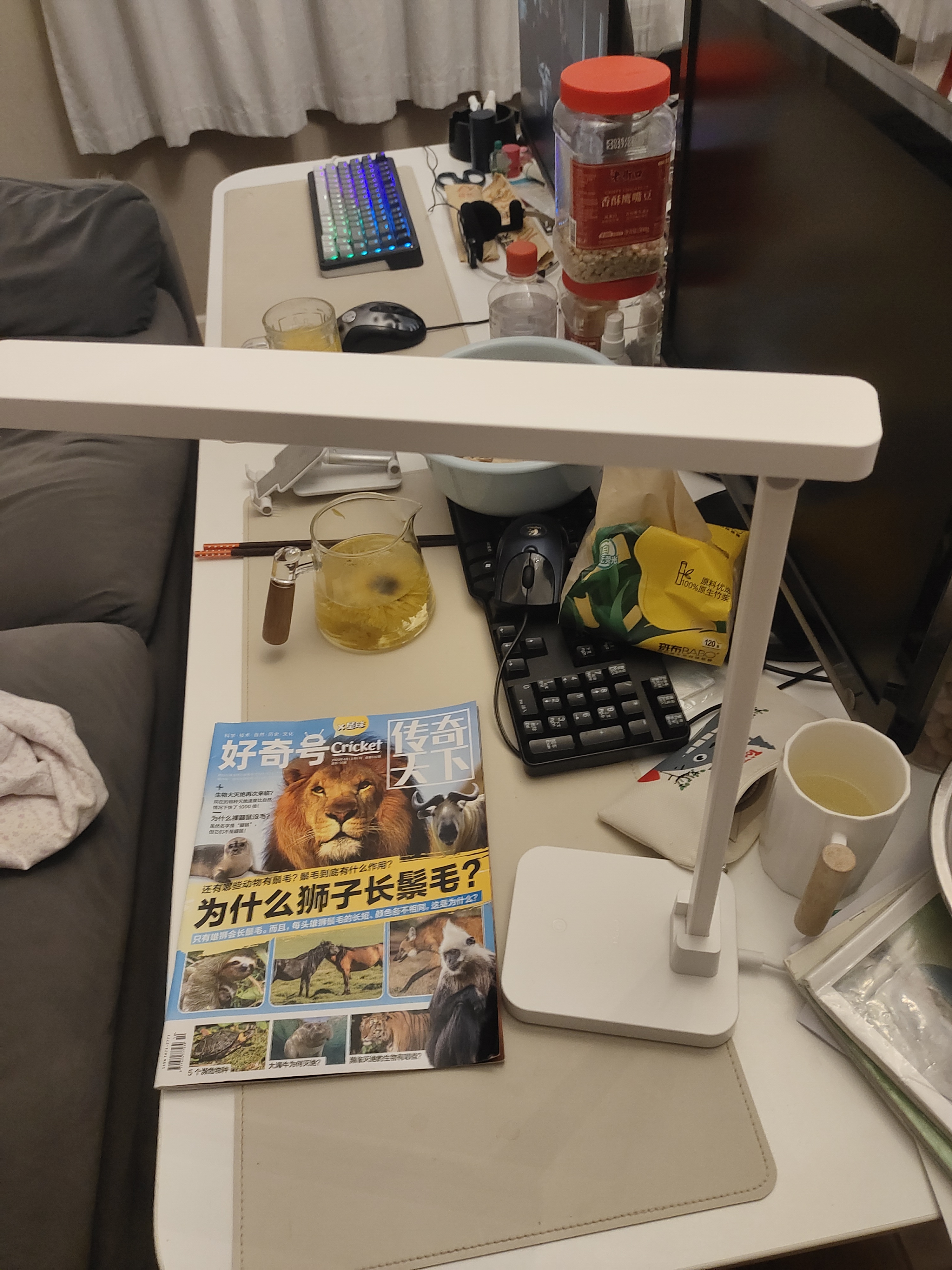 欧普照明（OPPLE）AAAA级学习护眼灯学生学习无蓝光护眼台灯卧室宿舍阅读可调亮度 实拍图