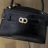 CHARLES&KEITH鳄鱼纹凯莉包手提斜挎婚包包女包生日礼物送女友CK2-50270880-1 Black黑色 S 实拍图