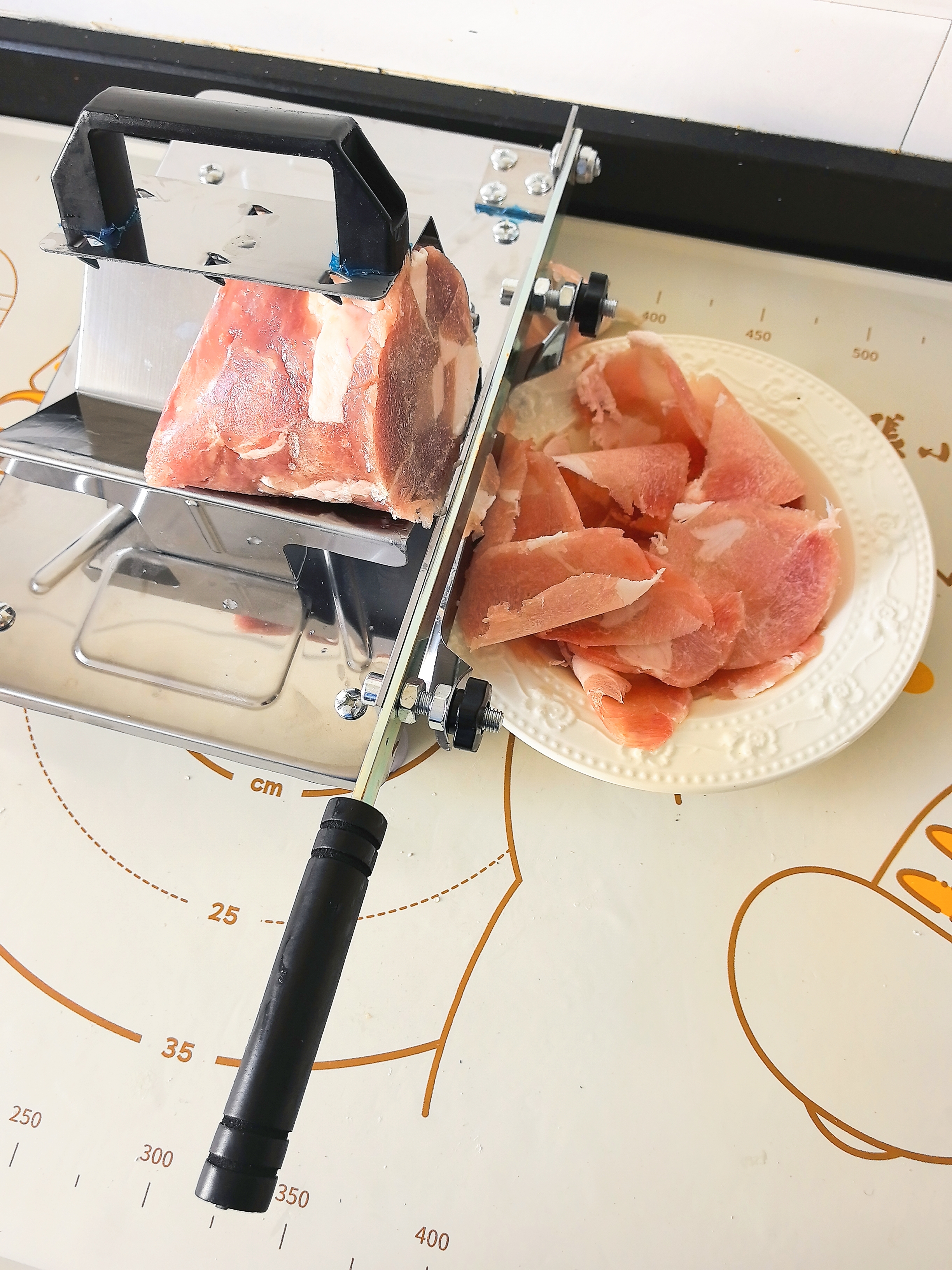 双枪（Suncha）切肉片机430牛羊肉卷切片机家用刨肉机切土豆神器手动切冻肉肥牛 实拍图