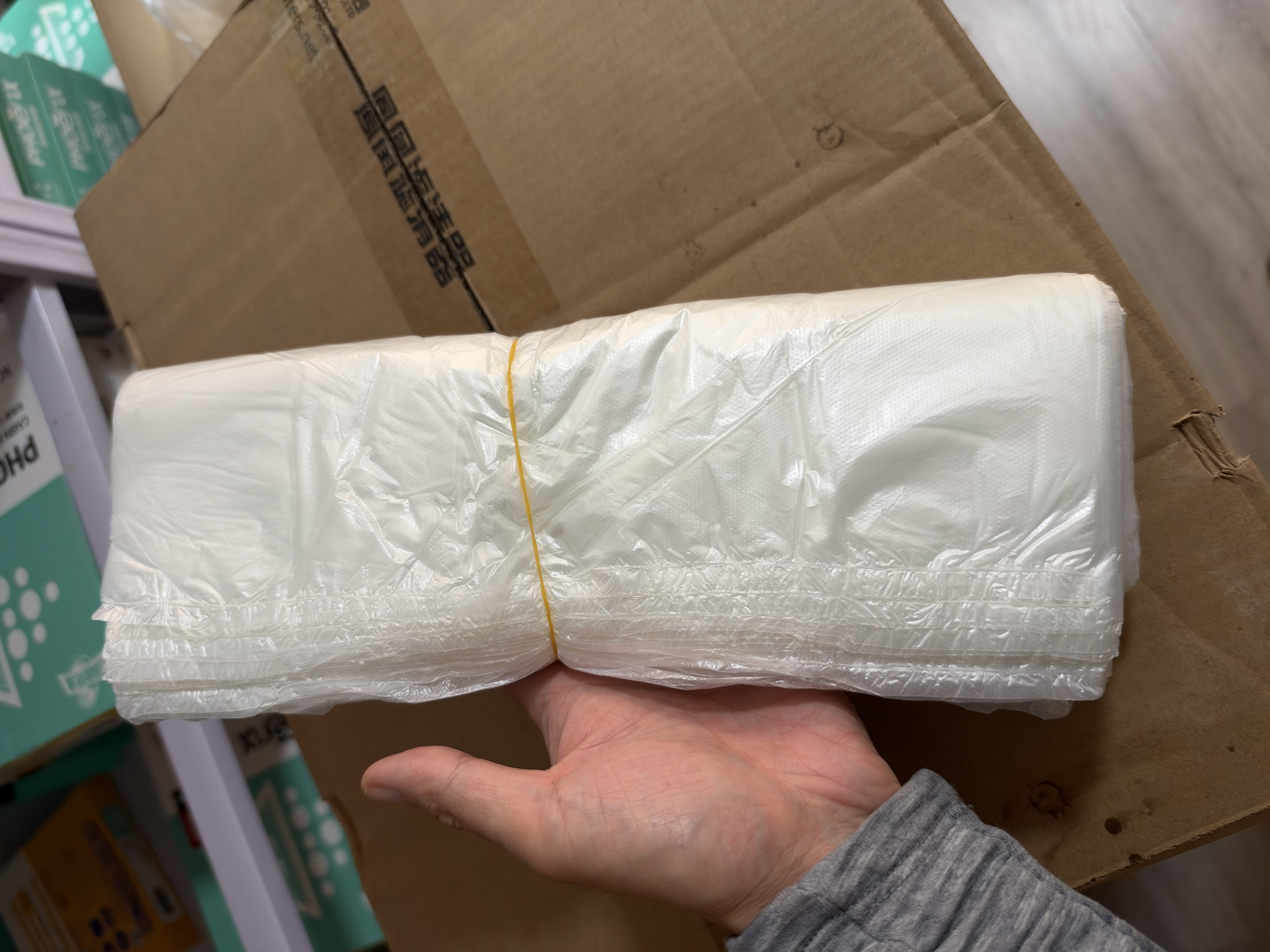 登比白色塑料袋背心袋超市购物袋食品袋方便袋打包手提袋32*50cm200只 实拍图