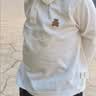 嘟嘟家儿童polo衫秋款休闲男童打底衫秋季女童上衣宝宝衣服 奶油白 90 实拍图