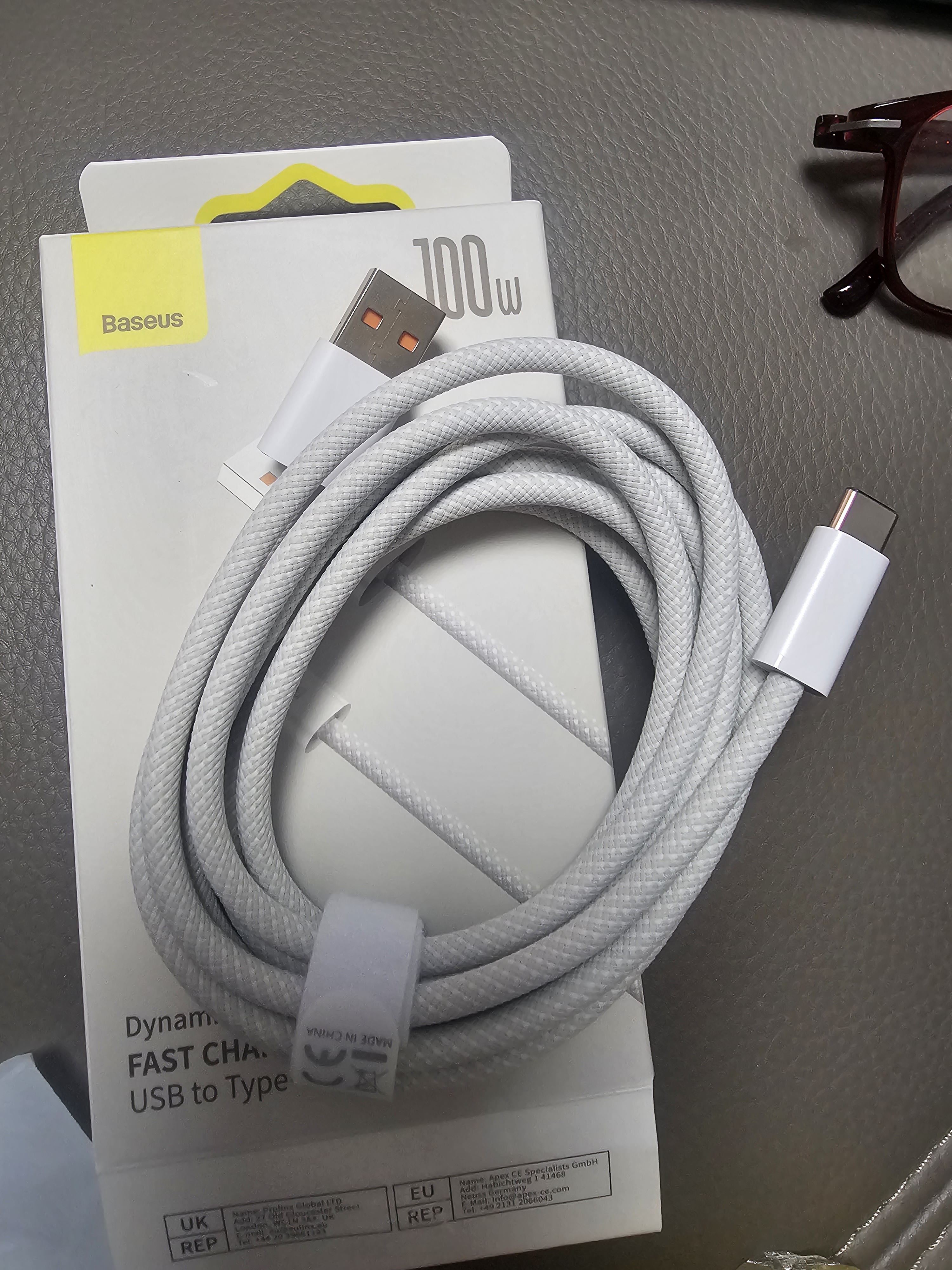 倍思Type-C数据线6A适用华为荣耀小米超级快充100W/66充电线WPura70/Mate70/60Pro+安卓手机车载2米白 实拍图
