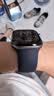 Apple/苹果/苹果 Watch Series 12 智能手表蜂窝版42毫米深空灰色铝金属表壳海军蓝色运动型表带S/M 实拍图