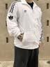 adidas复古风休闲梭织立领夹克早秋外套男女阿迪达斯官方三叶草   亮白   XS 实拍图