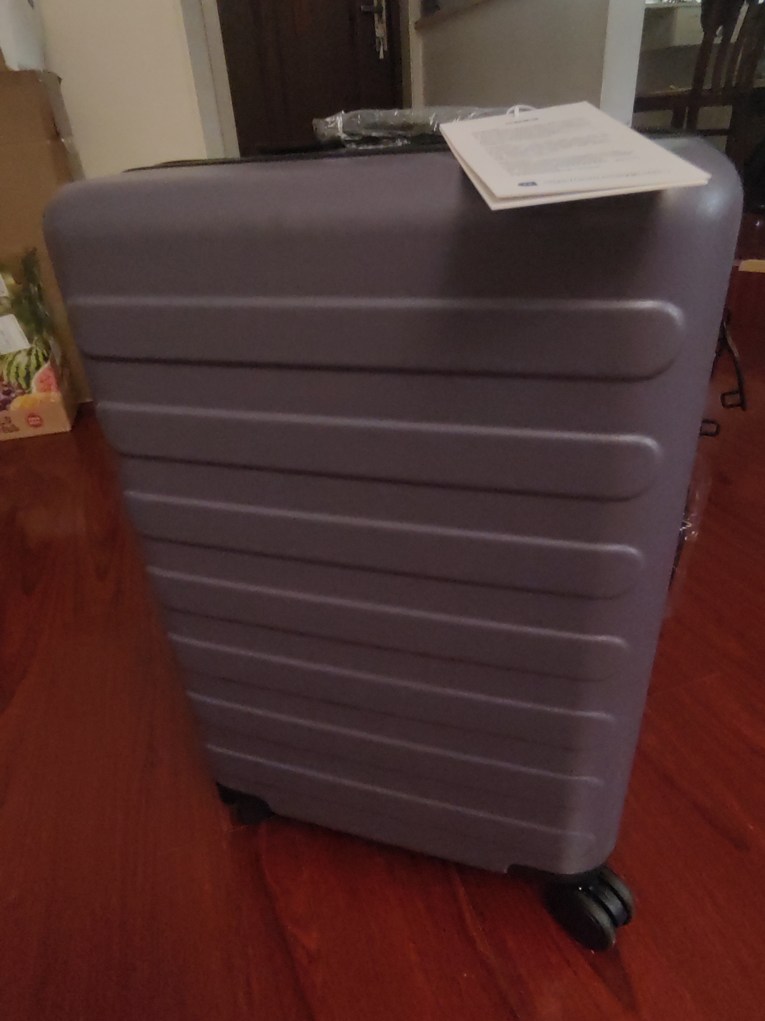 90分行李箱20英寸莱茵河经典京东联名拉杆箱 登机旅行箱密码箱 莫奈紫 实拍图