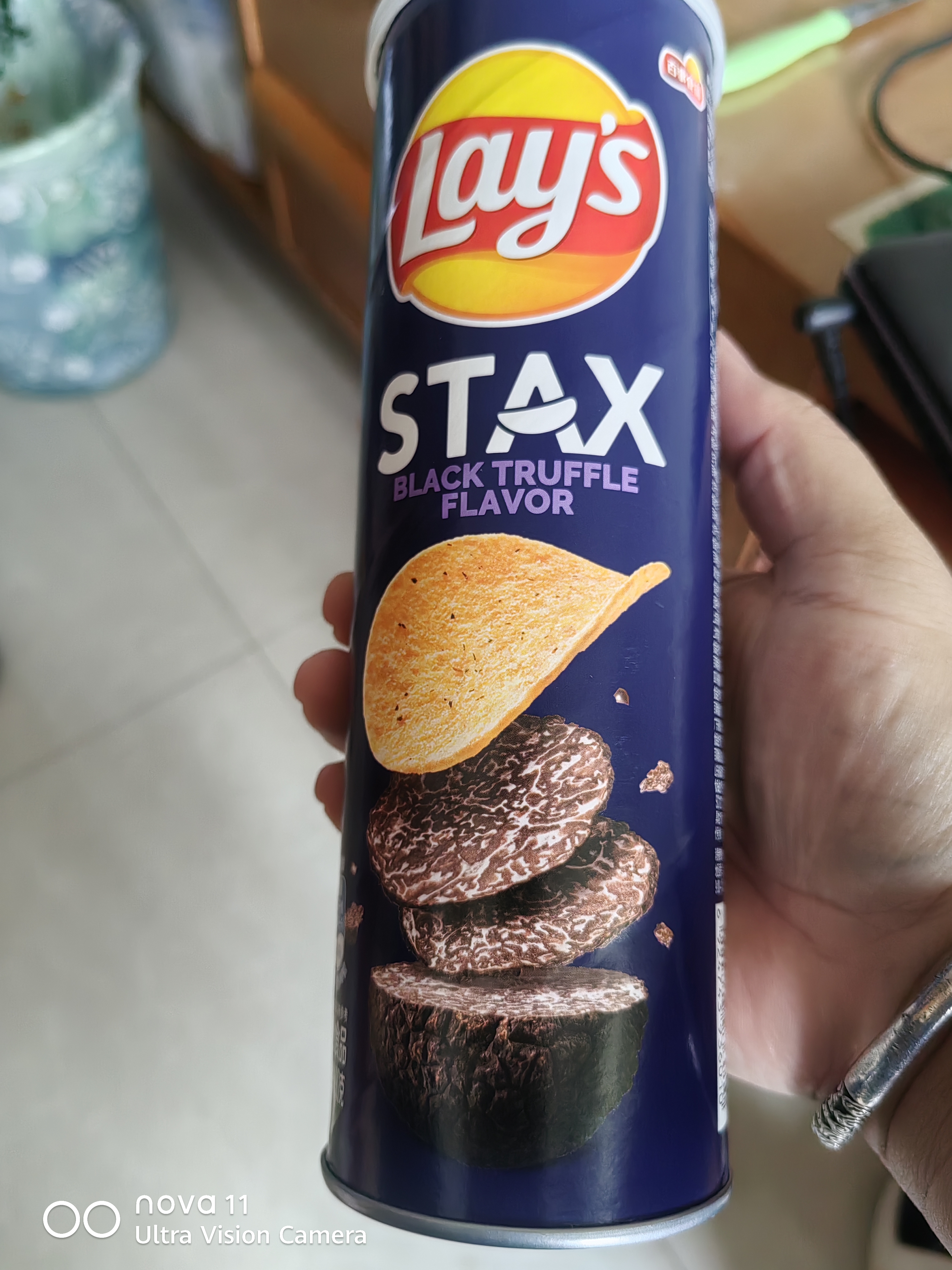 乐事（Lay's）甄选系列 黑松露味90g 罐装薯片 休闲食品 实拍图