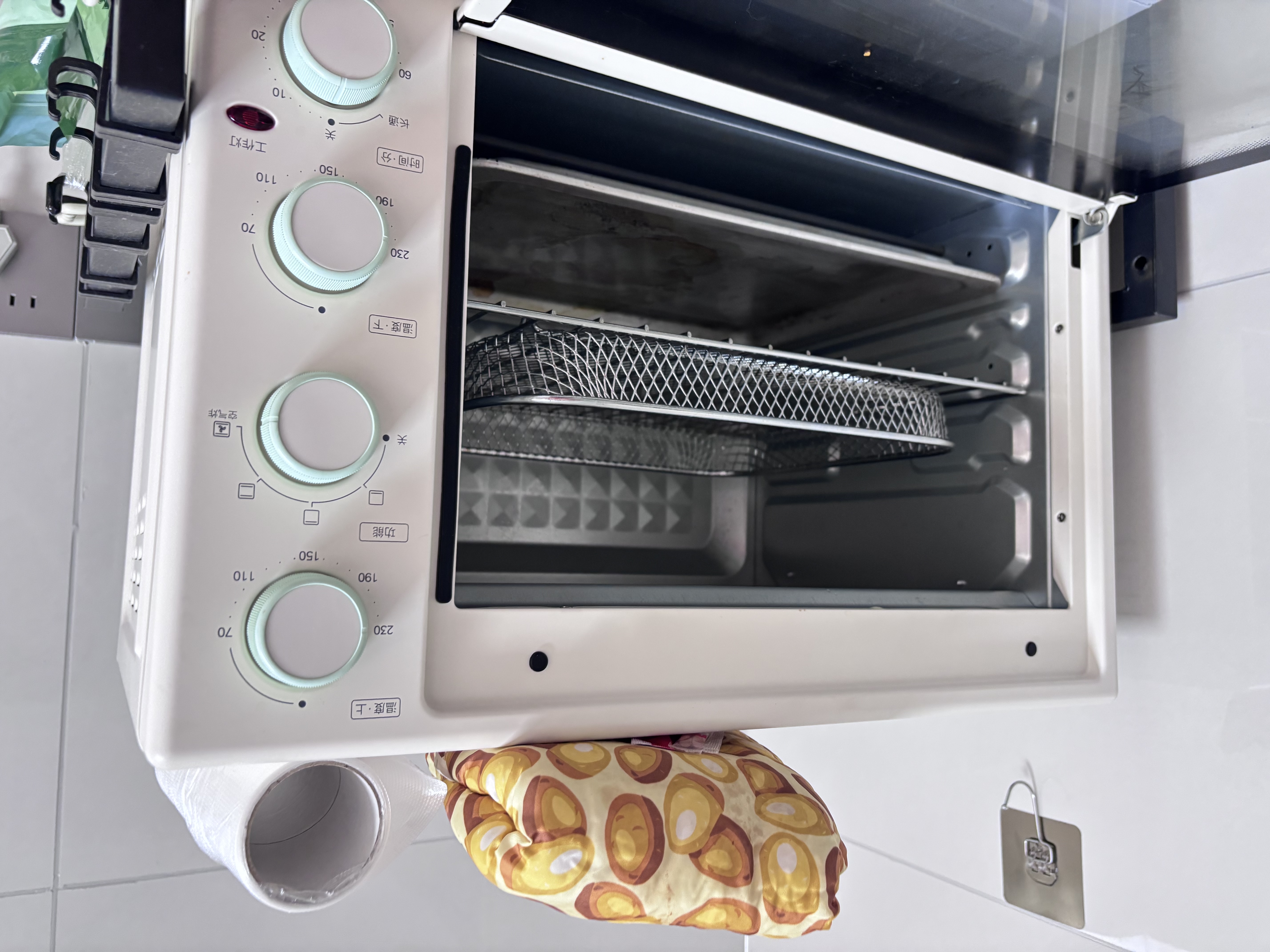 美的（Midea）电烤箱家用多功能空气炸锅烤箱一体机35L 热风空气炸/独立控温/均匀烘烤/热风循环 PT3515 实拍图