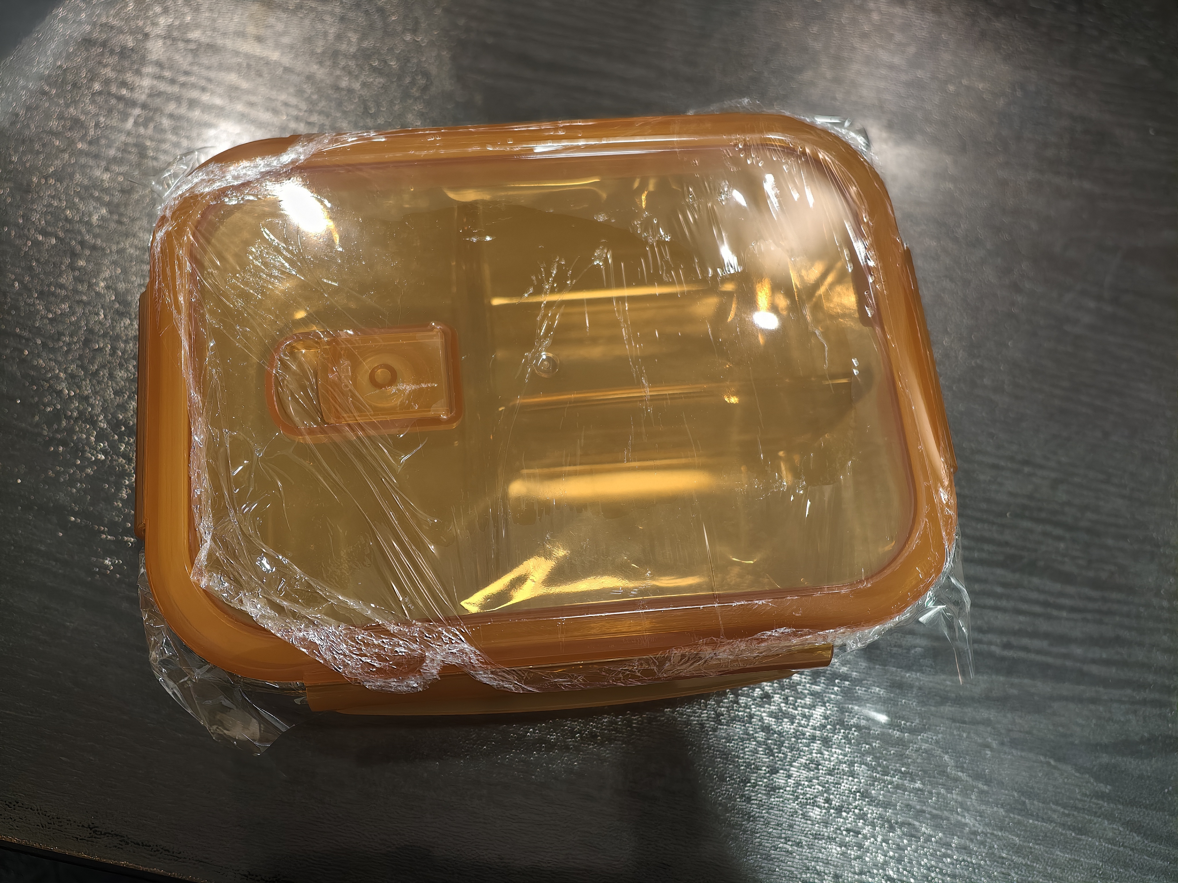 京东京造琥珀色高硼硅耐热可微波分格保鲜盒学生上班族便当盒三分格1040mL 实拍图