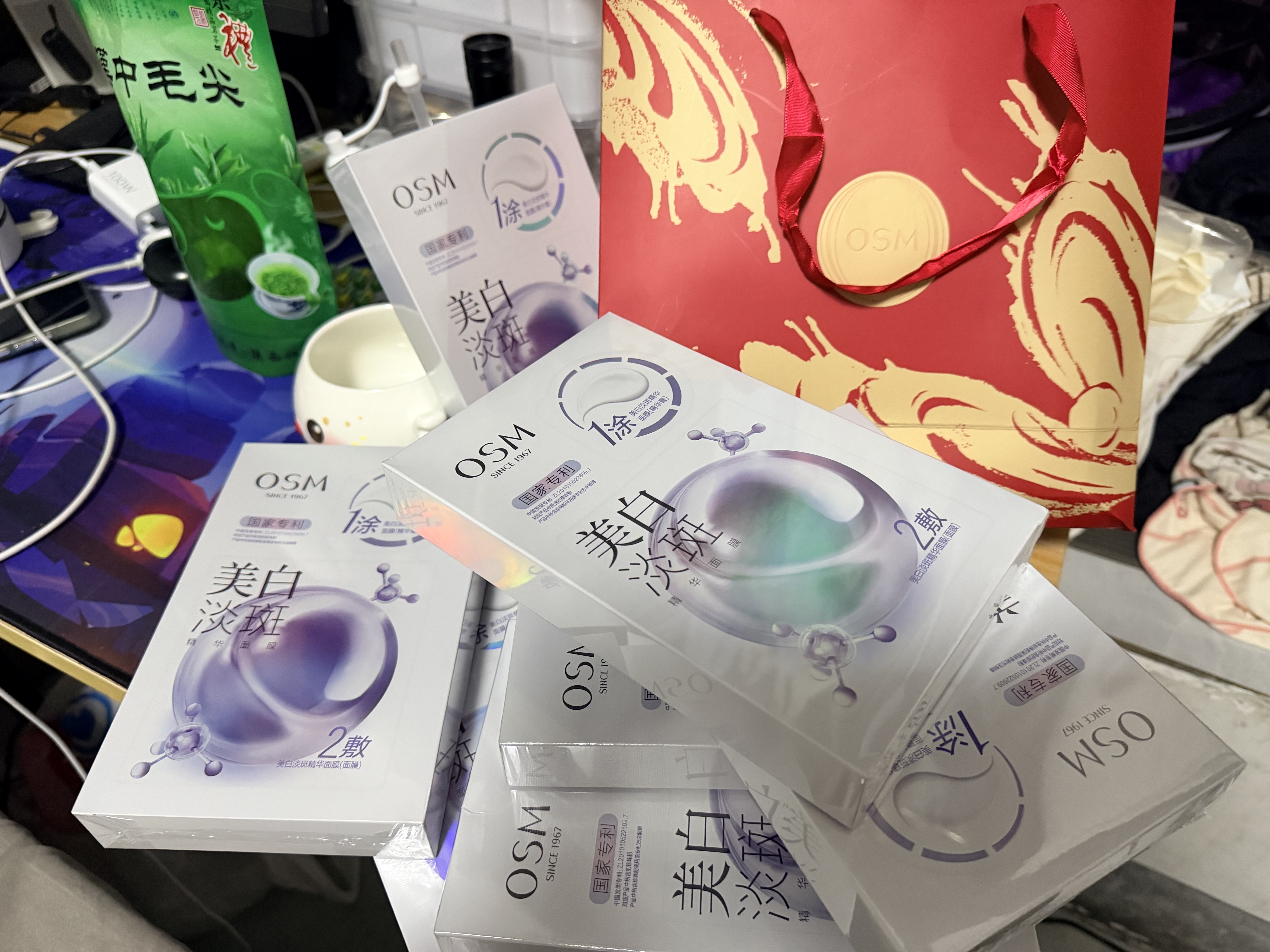 欧诗漫（OSM）8盒珍珠美白淡斑面膜紧致补水护肤品 生日礼物旅游出行必备 实拍图