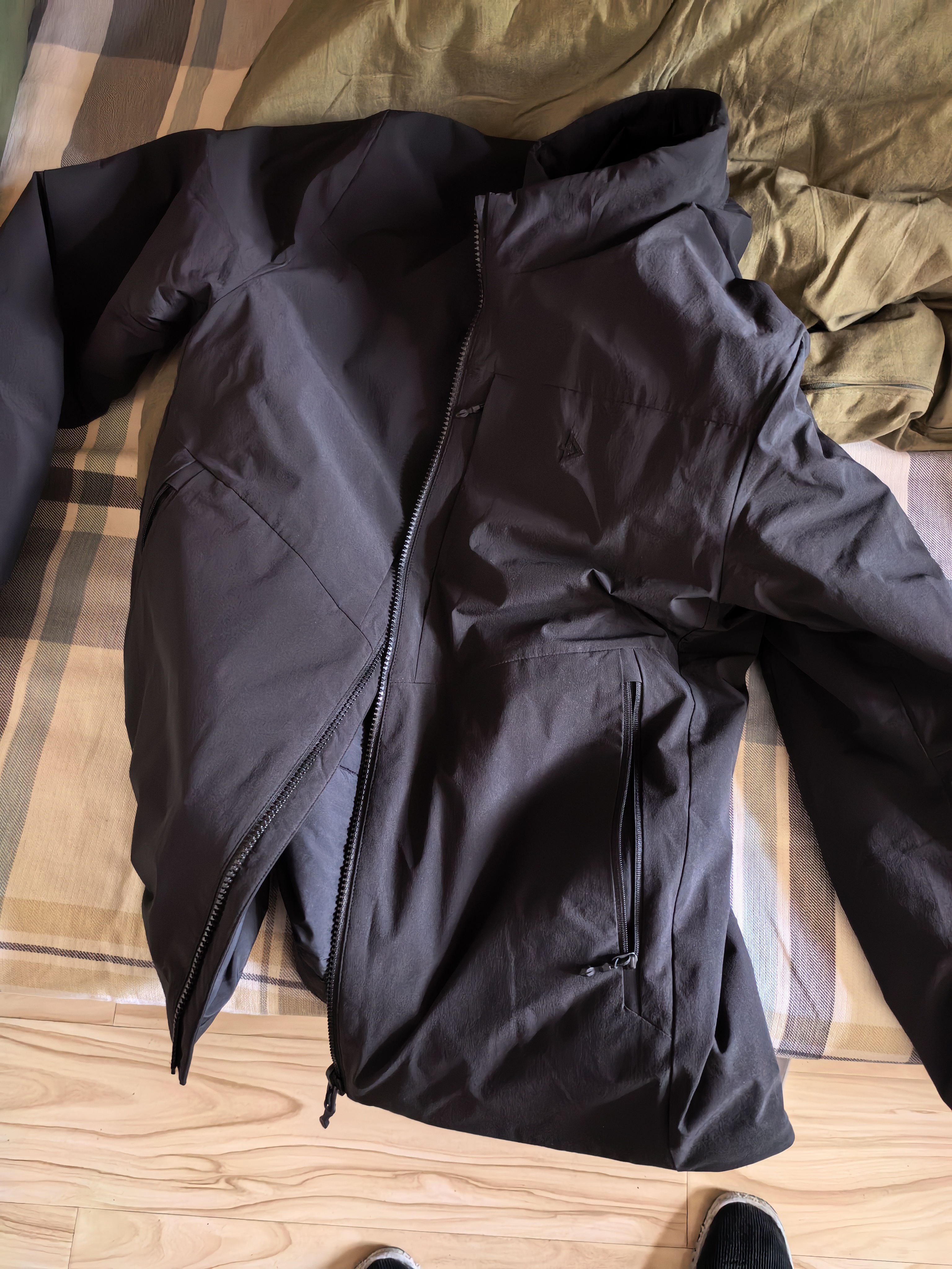 龙牙二代风神棉服外套运动户外保暖抗静电加厚棉服男休闲通勤商务 极夜黑 L 180 100A 157—170斤 实拍图