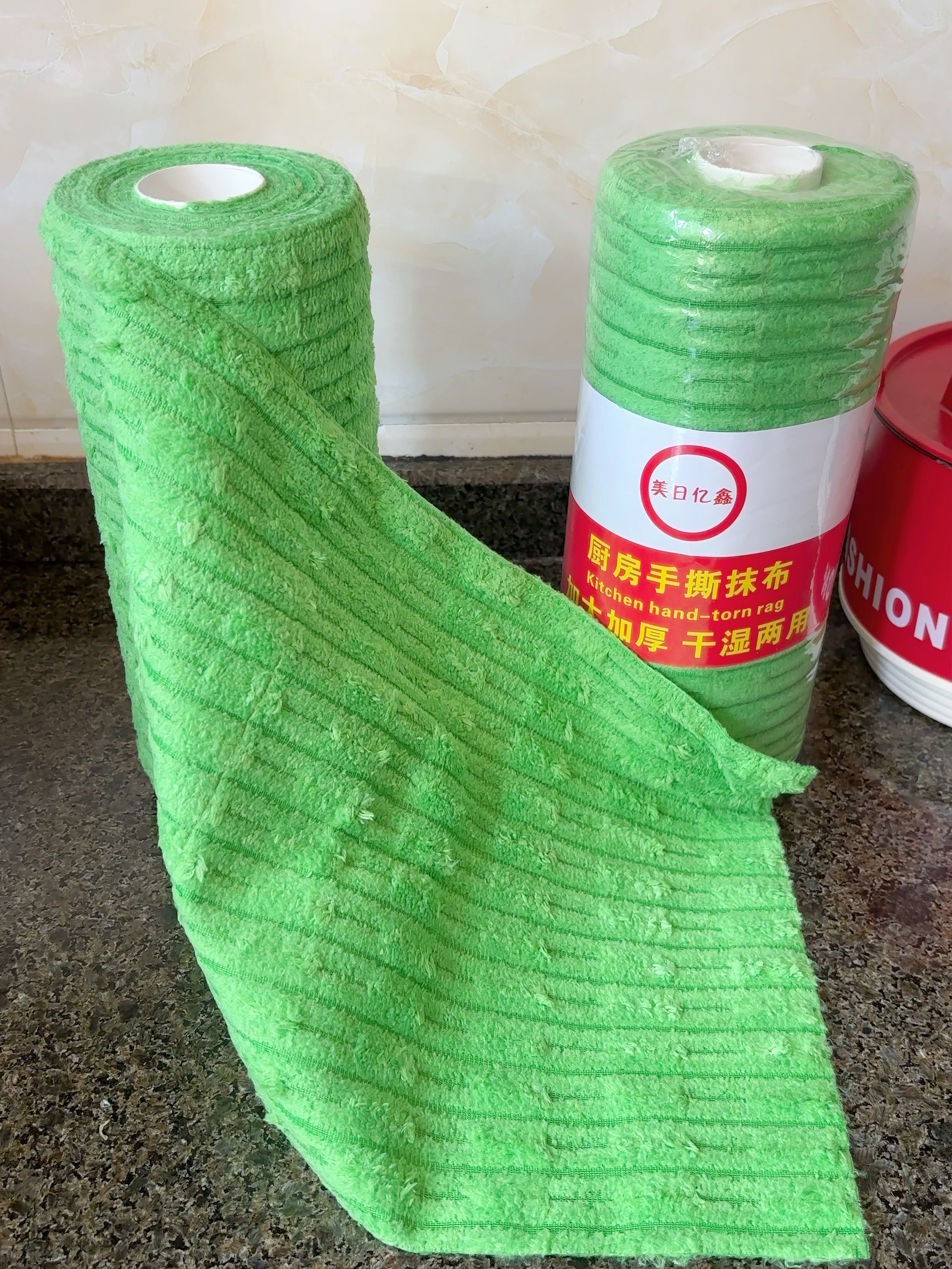 YNK·UNIORAM竹节绒手撕懒人抹布10A抗菌干湿两用周抛抹布加厚厨房专用洗碗布 实拍图