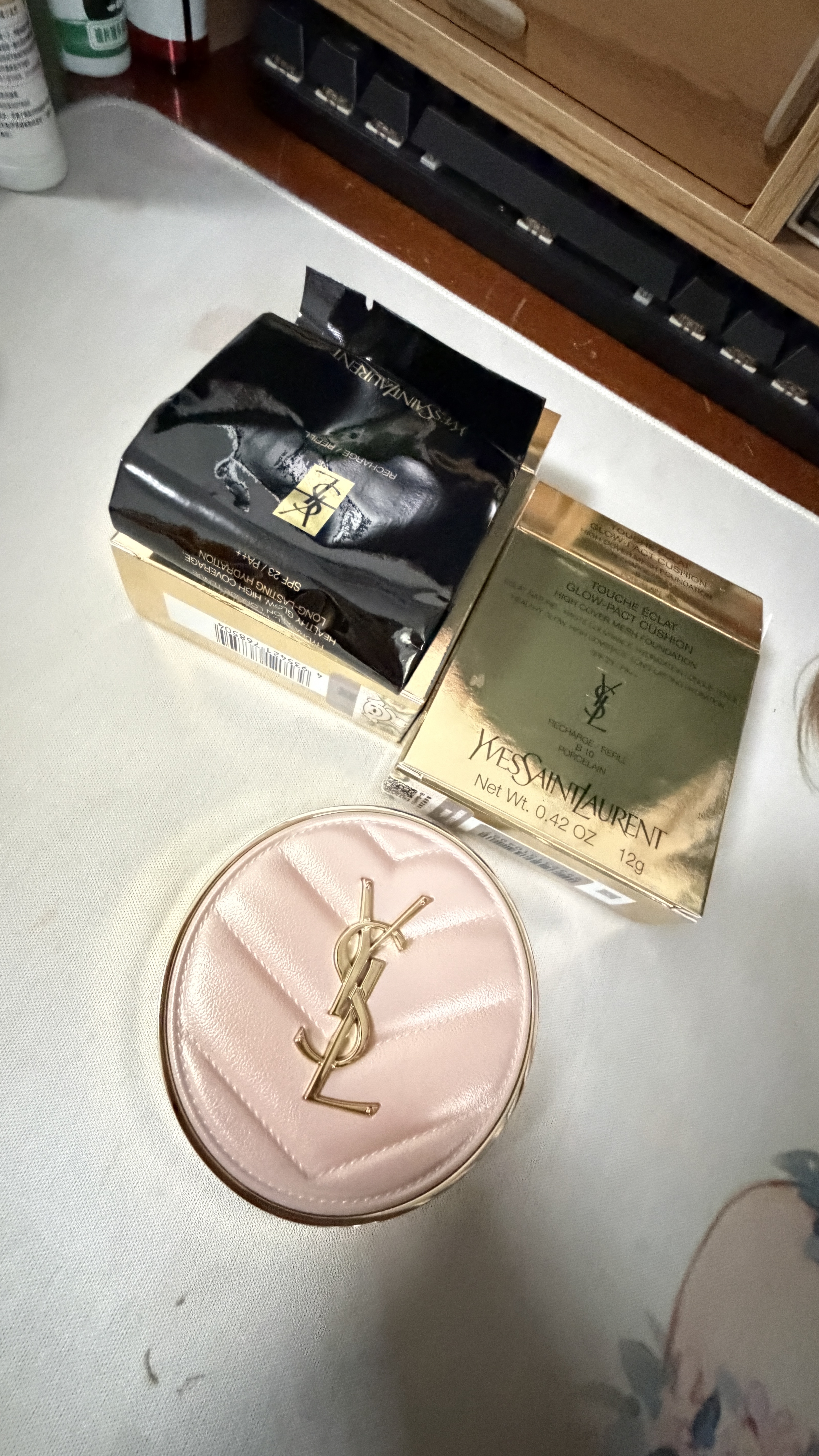 YSL圣罗兰【双十一抢购】粉气垫B10干皮挚爱遮瑕持久防晒化妆品生日礼物女 实拍图
