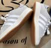 adidas 面包鞋 GRAND COURT BASE 00s休闲板鞋平底鞋男女阿迪达斯 浅灰/白色/树脂黄   41 实拍图