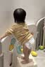 优衣库婴幼儿背带裤宝宝新生儿背带裤491043 35 浅褐色 80 实拍图