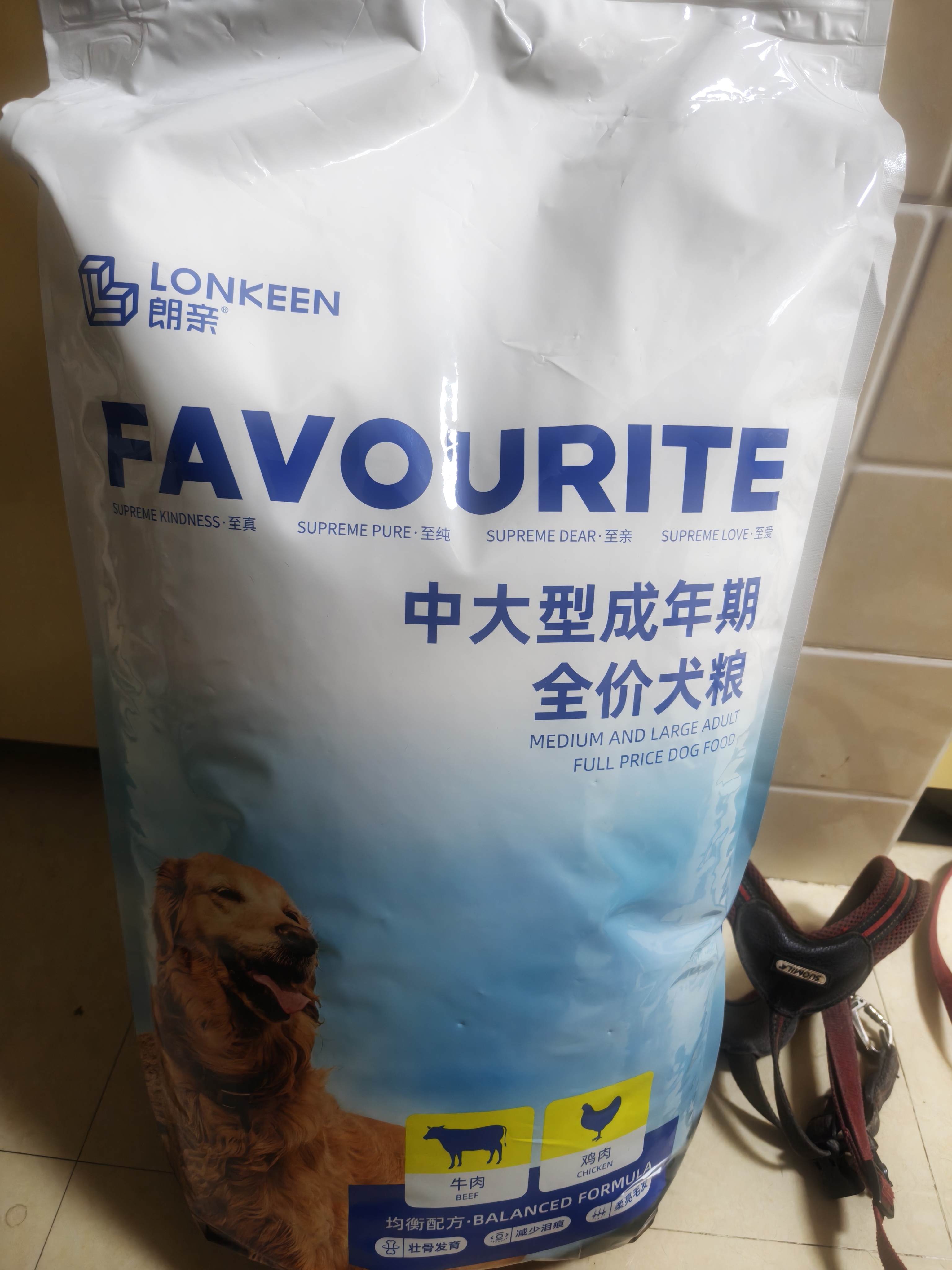 朗亲狗粮冻干双拼金毛哈士奇萨摩柴犬中大型成年期专用狗粮15kg 实拍图