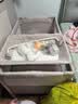 优乐博（ULOP）婴儿床可折叠可移动0-3岁宝宝床多功能婴儿床可升降婴儿拼接床 尿布台婴儿床二合一摇篮摇摇床 一键折叠床豪华款 婴儿用品实用新生儿见面礼物便携折叠婴儿床 实拍图