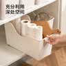 京东京造 白方方橱柜抽拉收纳筐锅具收纳箱夹缝分类收纳盒带轮3只装 实拍图