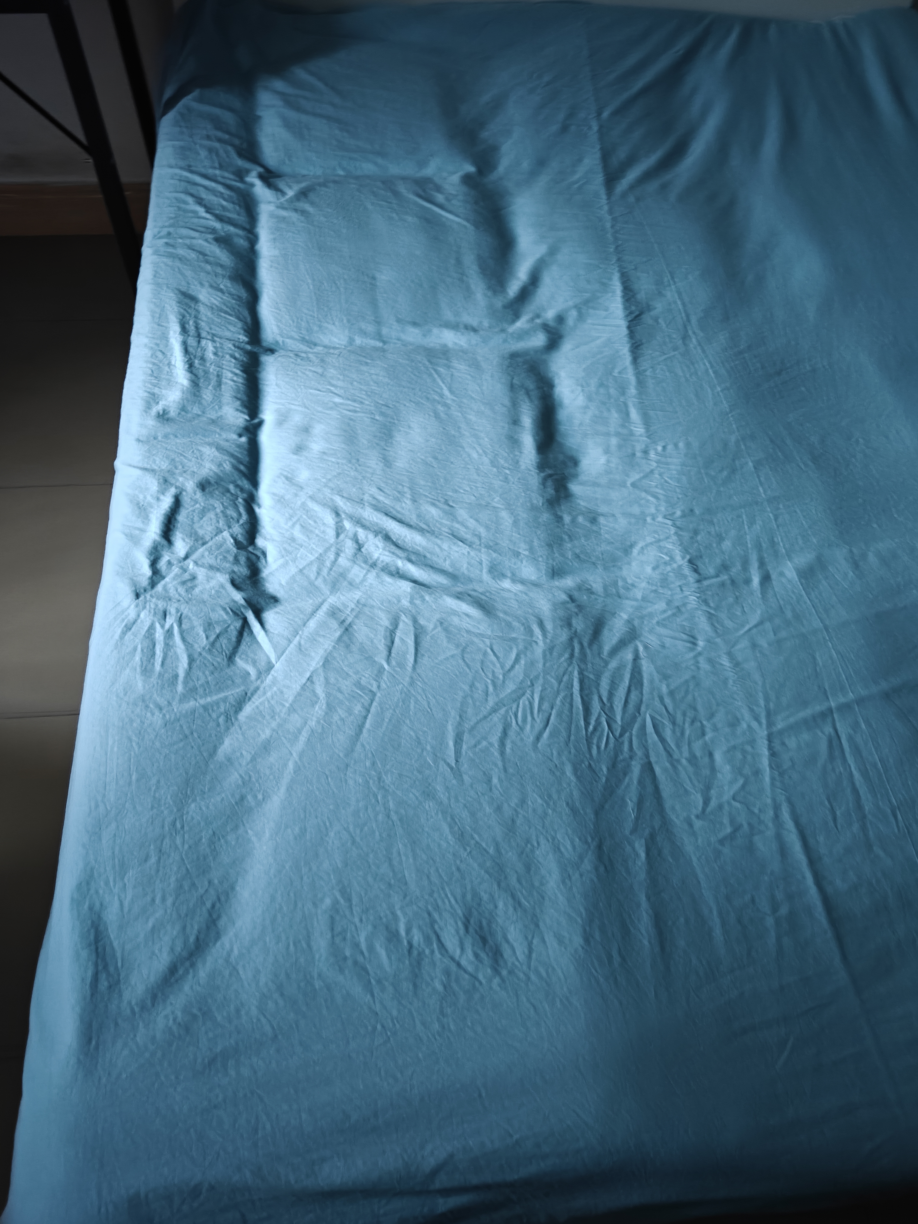 京东京造A类10A抗菌100%纯棉床单单件双人款加大新疆棉200x230cm 蓝莓蓝 实拍图